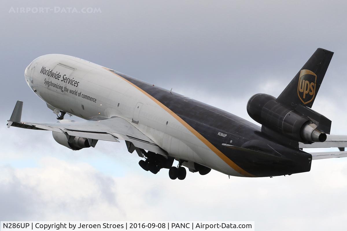 N286UP, 1991 McDonnell Douglas MD-11F C/N 48453, Anchorage