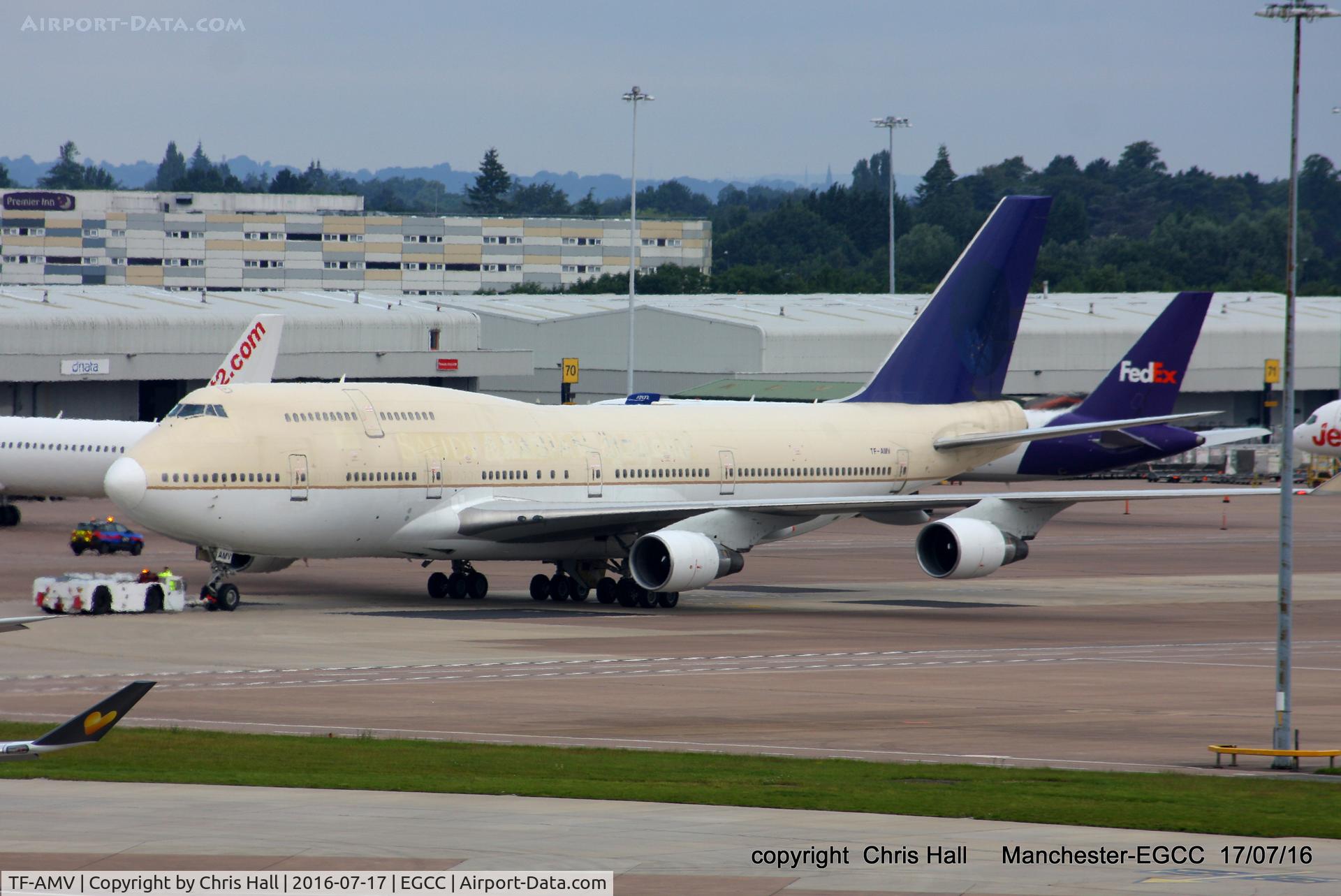 TF-AMV, 1996 Boeing 747-412 C/N 28022, ex Saudi Arabian Airlines / Air Atlanta Icelandic on its way into  Air Livery where it was painted into Med-View Airlines livery
