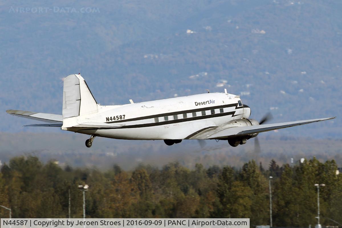 N44587, 1944 Douglas C-47A-20-DK Skytrain  (DC-3C) C/N 12857, dakota at Anchorage