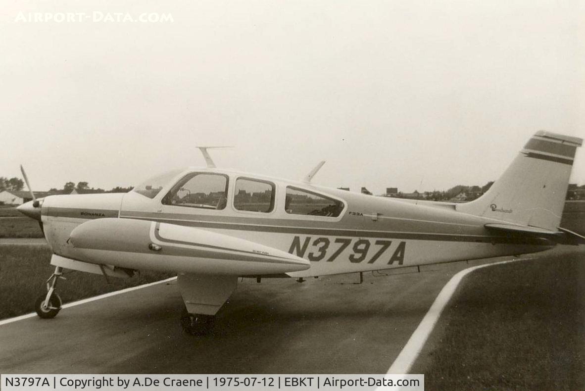 N3797A, Beech F33A Bonanza C/N CE-291, Wevelgem 1975.