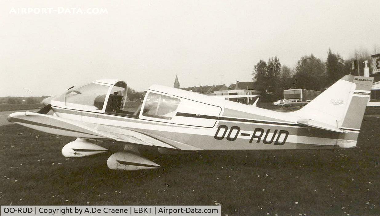 OO-RUD, 1972 Robin HR-100-200B Royal C/N 123, At Wevelgem in early 1970's.