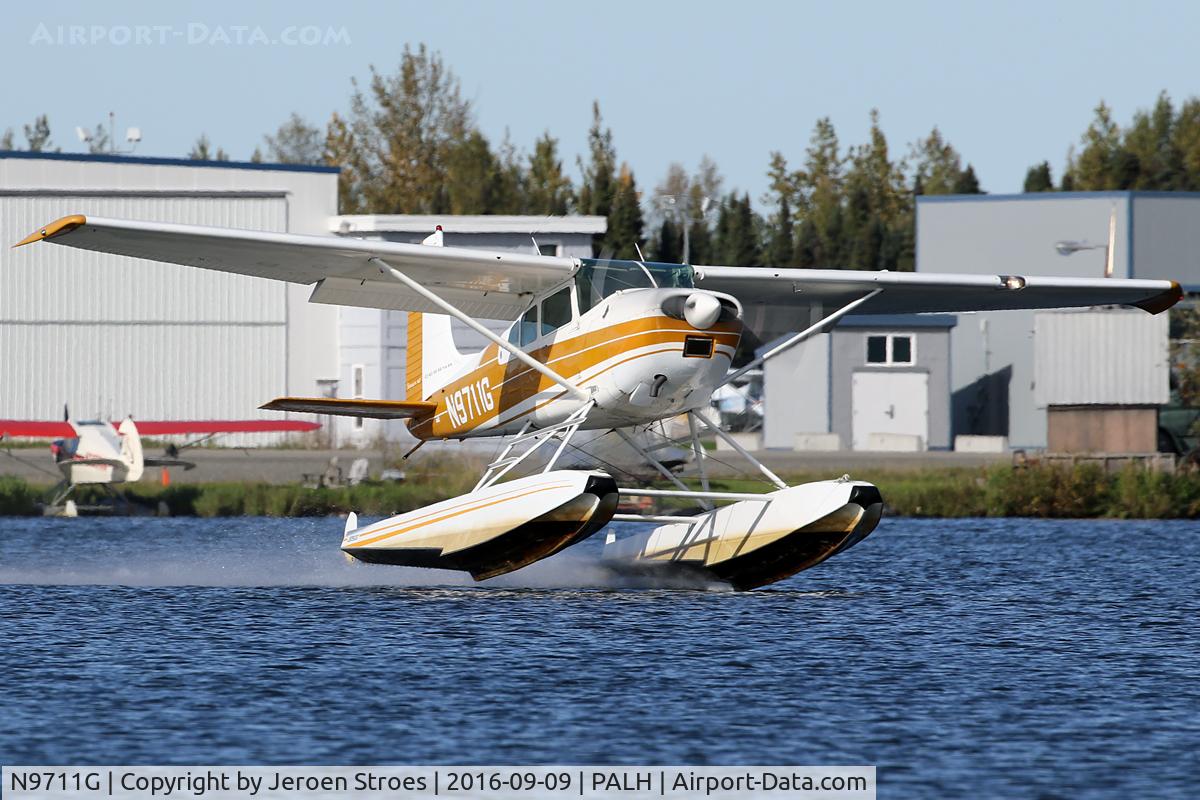 N9711G, 1971 Cessna 180H Skywagon C/N 18052211, Lake Hood