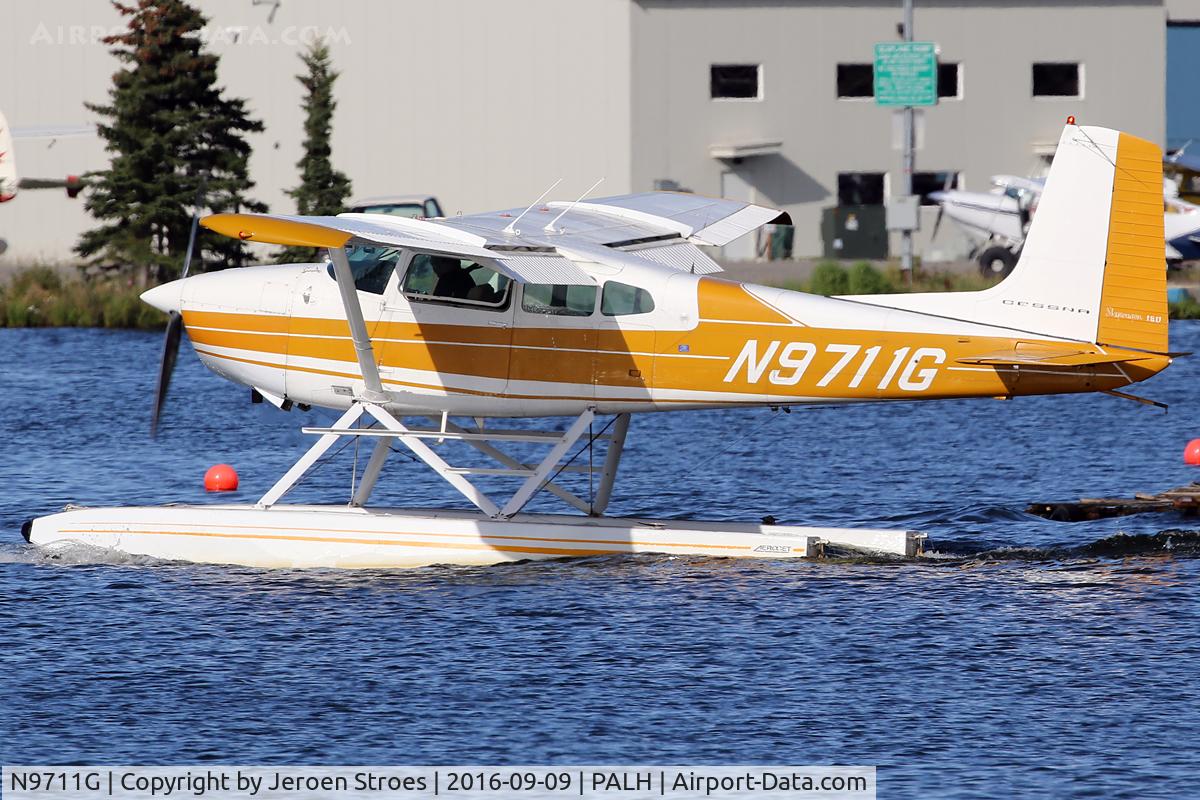 N9711G, 1971 Cessna 180H Skywagon C/N 18052211, Lake Hood