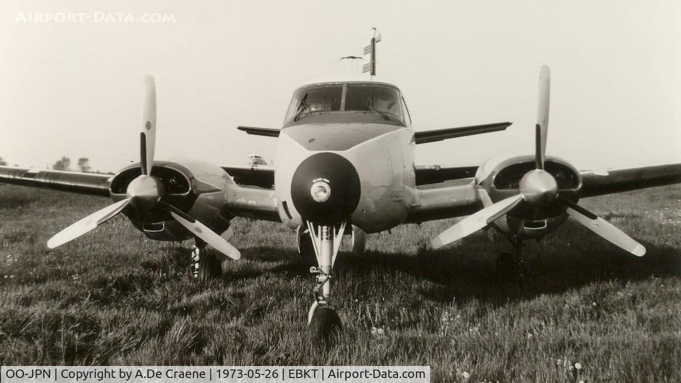 OO-JPN, 1960 Beechcraft 65 Queen Air C/N LC-48, At Wevelgem in 1973.