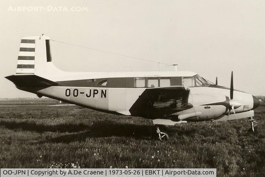 OO-JPN, 1960 Beechcraft 65 Queen Air C/N LC-48, At Wevelgem in 1973.