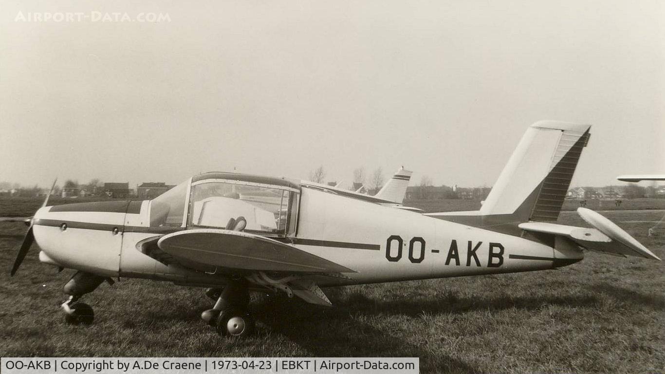 OO-AKB, 1969 Socata MS-880B Rallye Club C/N 1341, Wevelgem 1973.