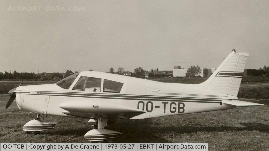 OO-TGB, 1972 Piper PA-28-140 Cherokee F C/N 28-7325009, Wevelgem 1973.