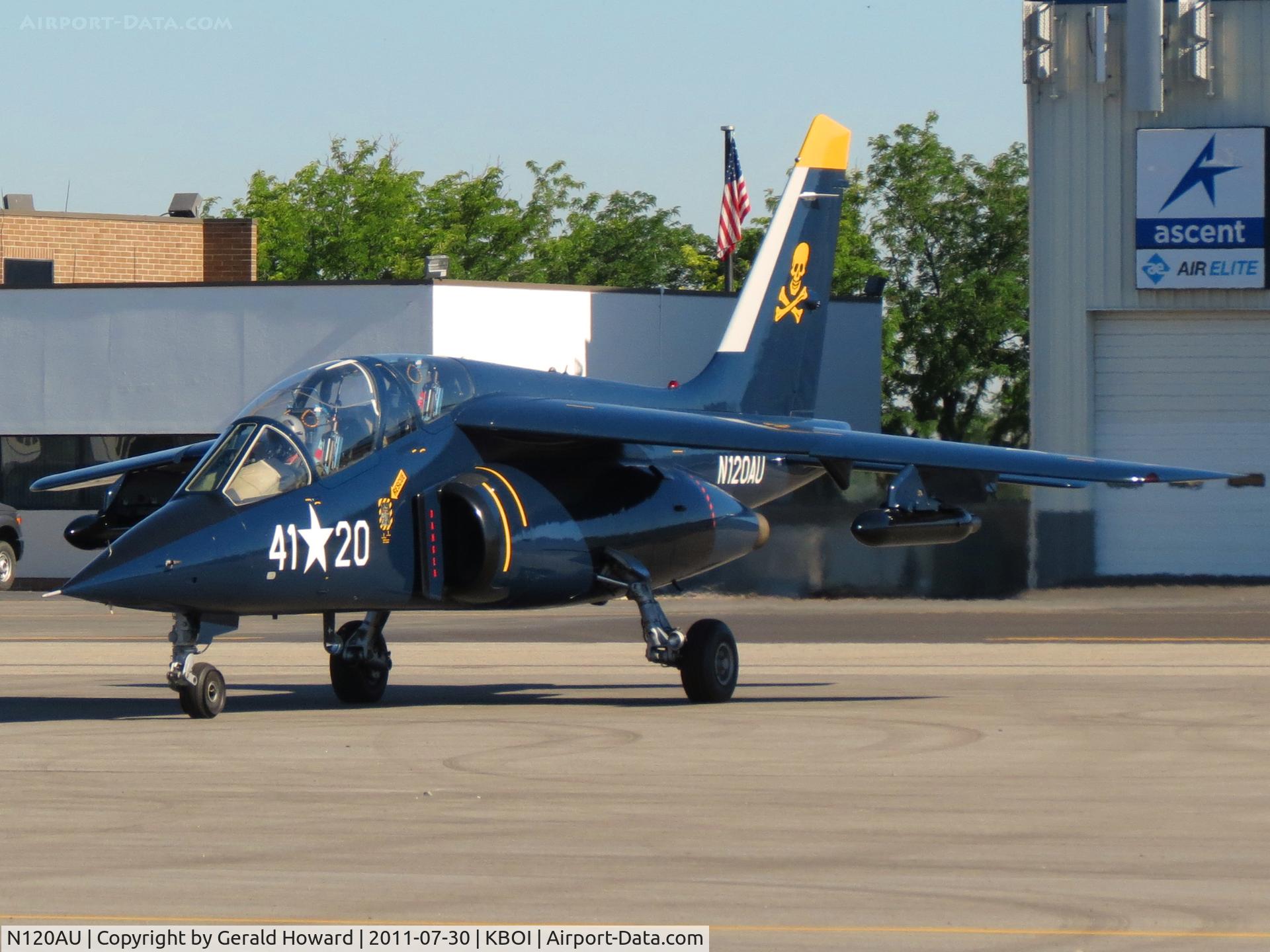 N120AU, 1981 Dassault-Dornier Alpha Jet A C/N 0120, Taxing on GA ramp.