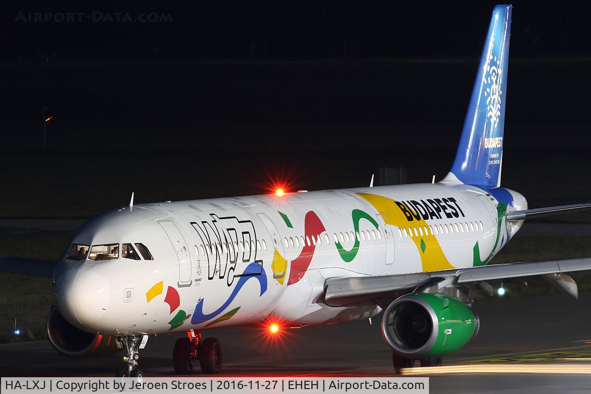 HA-LXJ, 2016 Airbus A321-231 C/N 7316, At Eindhoven, into the livery of Budapest Olympic Games canditate