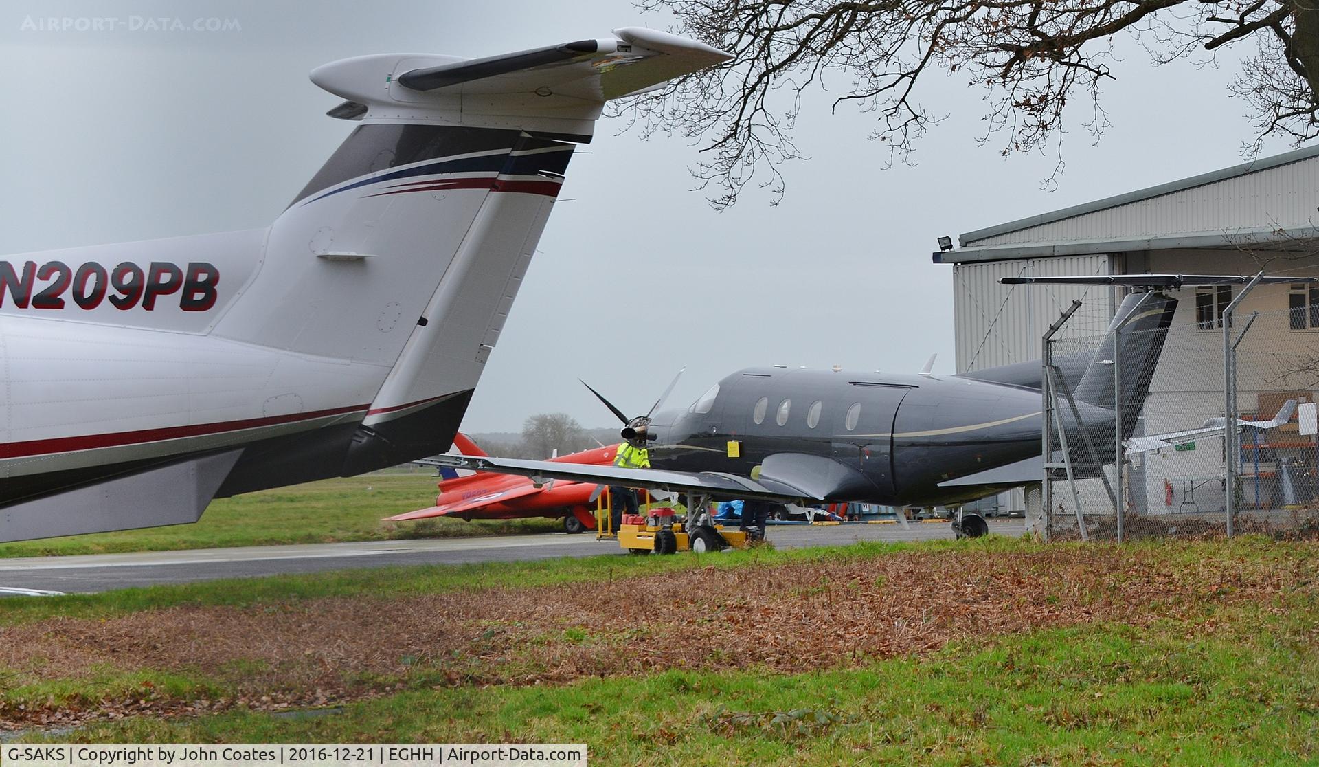 G-SAKS, 2003 Pilatus PC-12/45 C/N 508, AT Pilatus Centre after repaint
