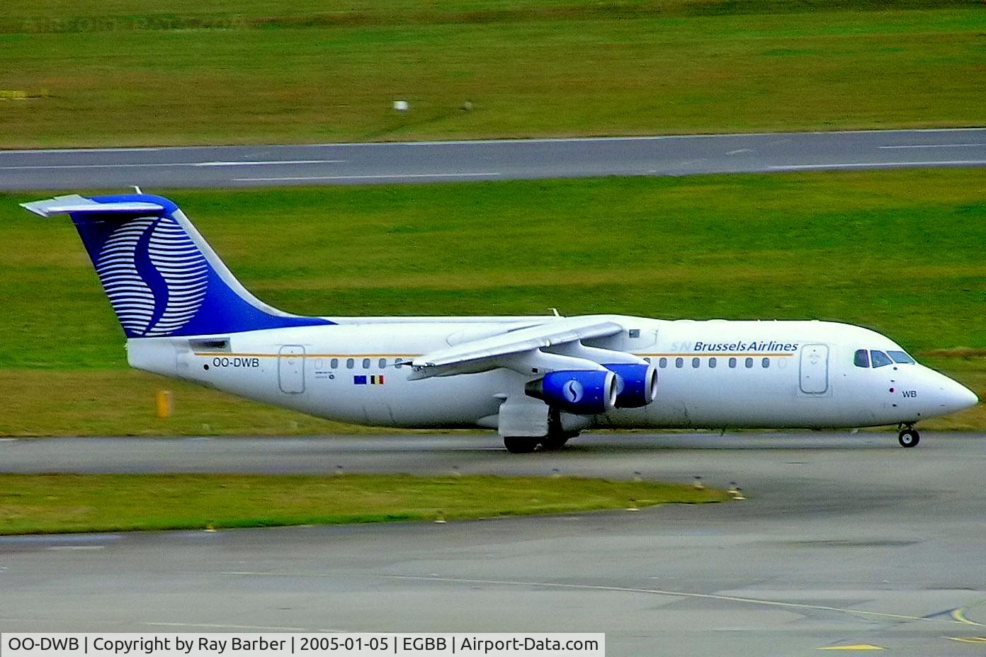 OO-DWB, 1997 British Aerospace Avro 146-RJ100 C/N E3315, BAe 146-RJ100 [E3315] (SN Brussels Airlines) Birmingham Int'l~G 05/01/2005