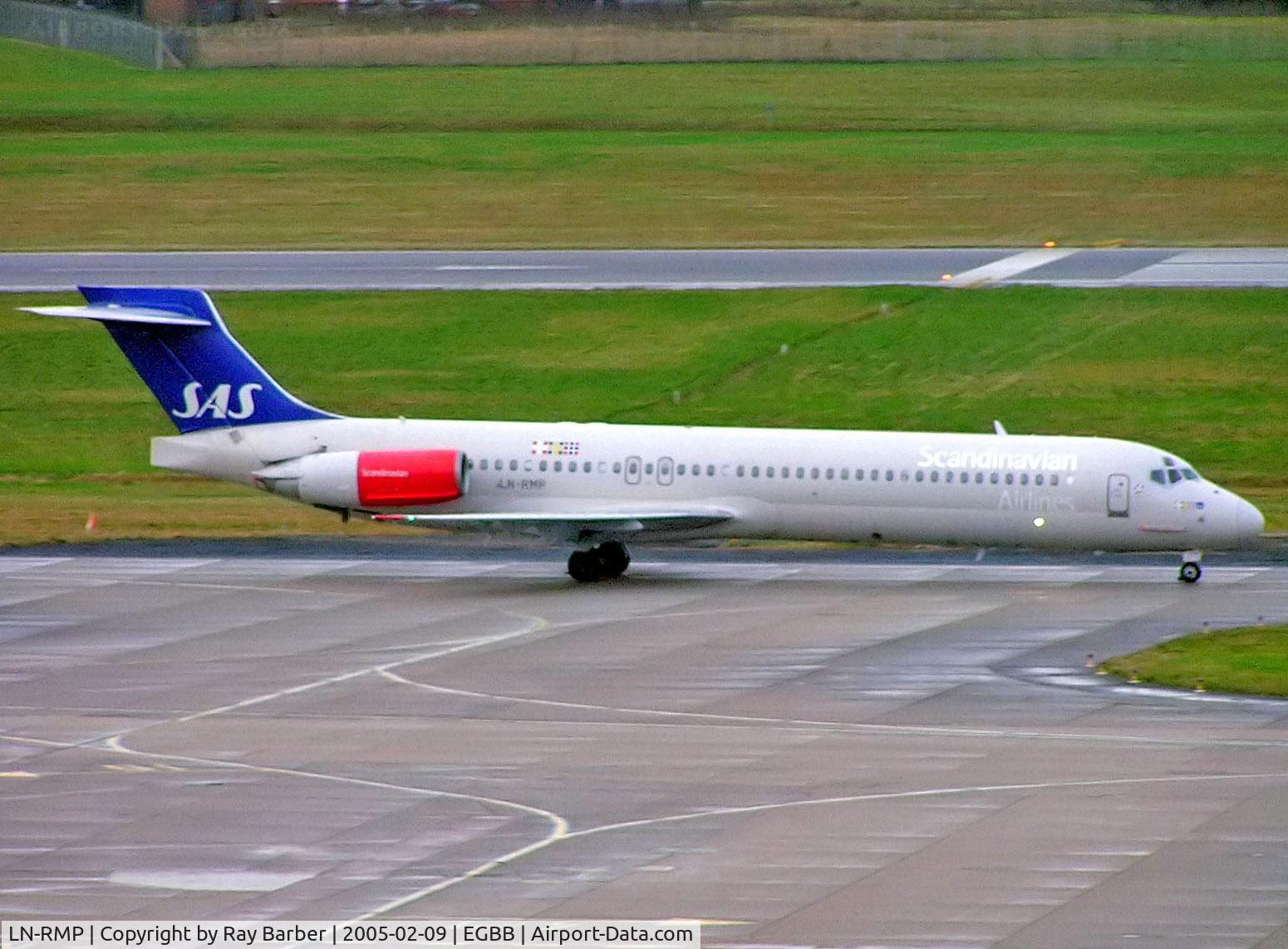 LN-RMP, 1991 McDonnell Douglas MD-87 (DC-9-87) C/N 53337, McDonnell Douglas DC-9-87 (MD87) [53337] (SAS Scandinavian Airlines) Birmingham Int'l~G 09/02/2005