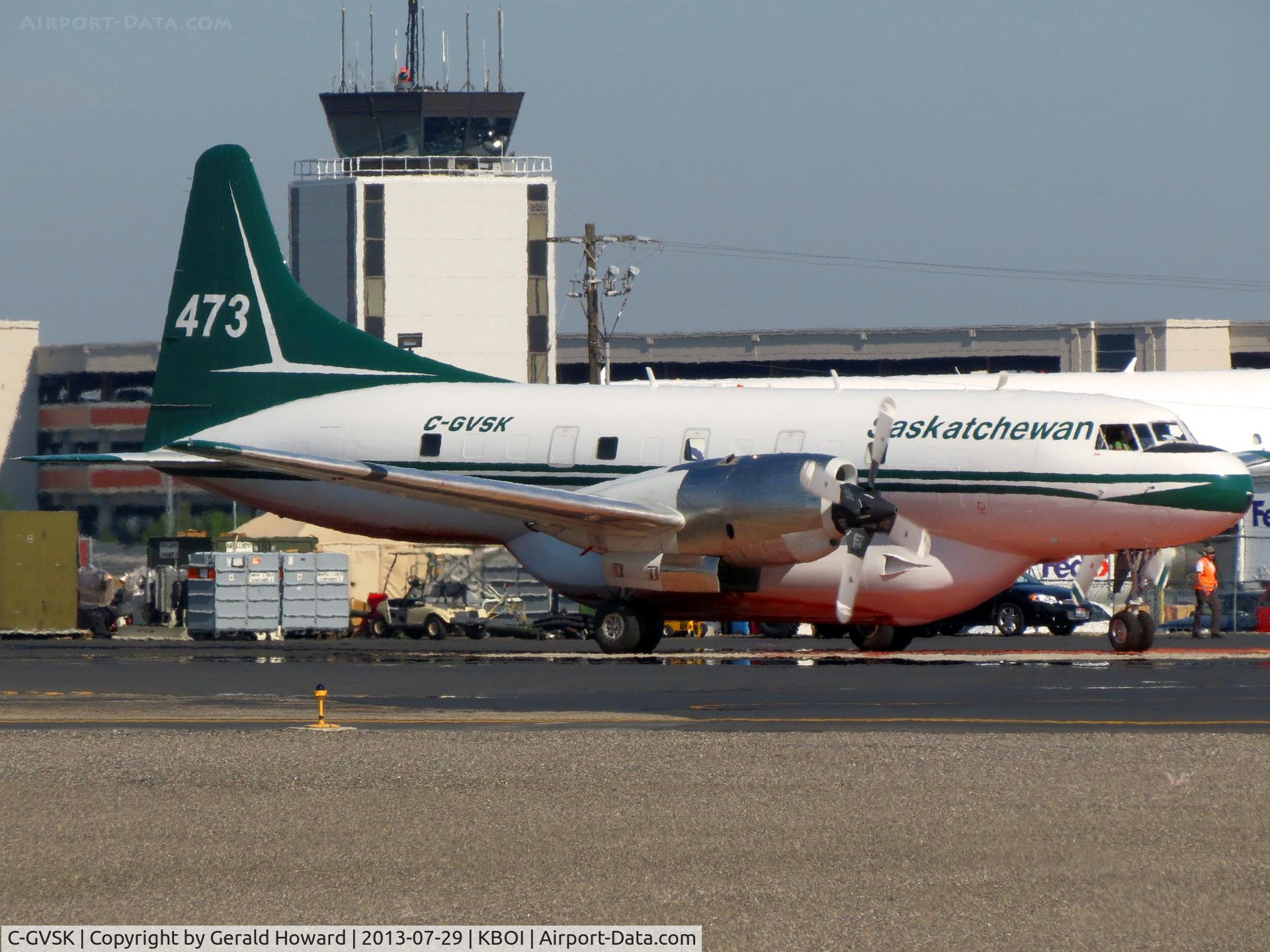 C-GVSK, 1955 Convair 340 C/N 238, Taxing onto the NIFC ramp for a refill.