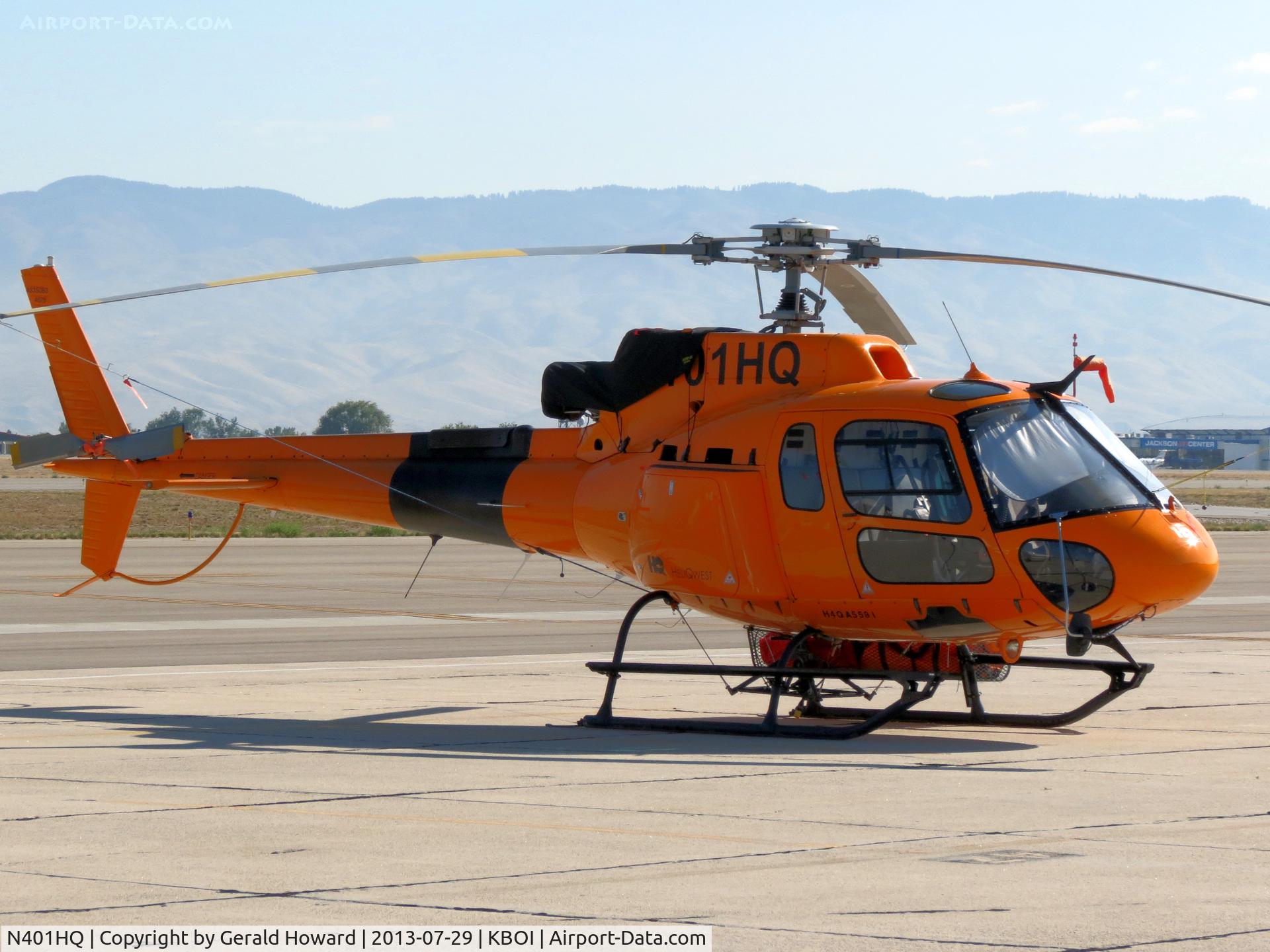 N401HQ, 2009 Eurocopter AS-350B-3 Ecureuil Ecureuil C/N 4678, Parked on Western Aircraft ramp.
