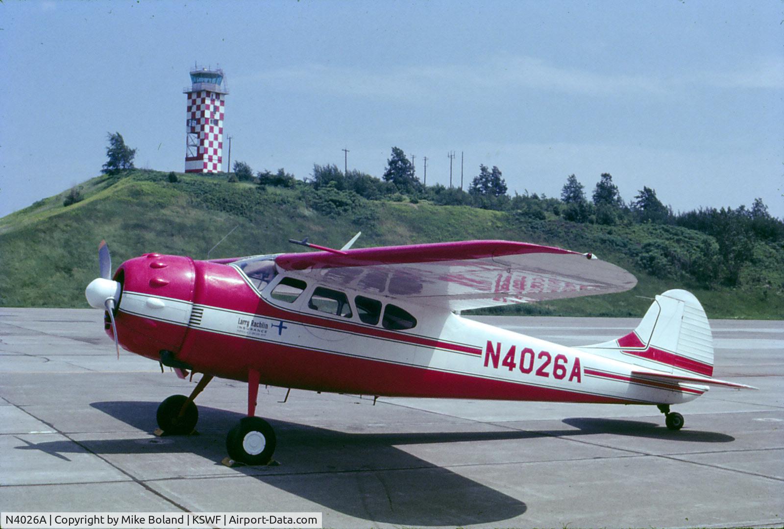 N4026A, 1952 Cessna 195A C/N 7830, Cessna 195 N4026A at SWF