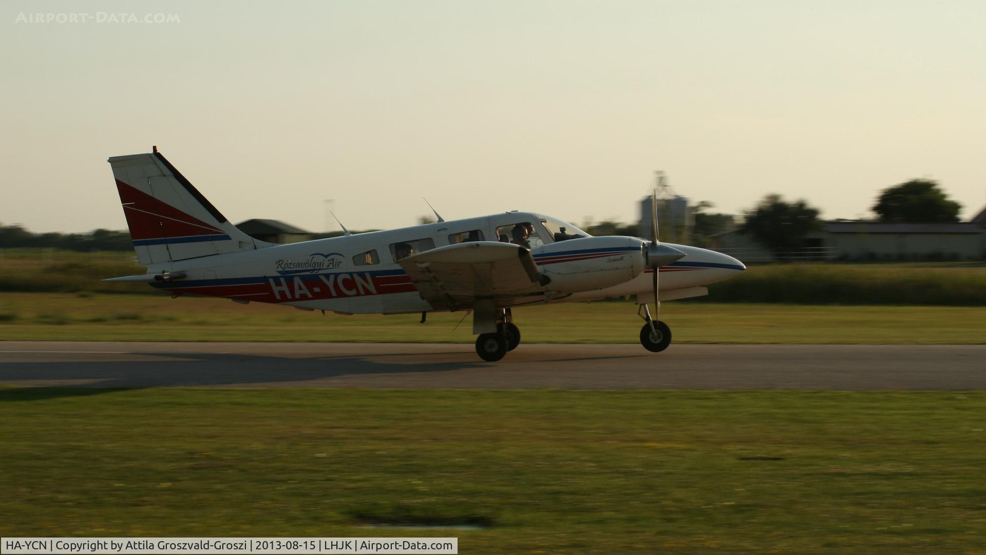 HA-YCN, 1981 Piper PA-34-220T Seneca III C/N 34-8133150, Jakabszállás Airport, Hungary