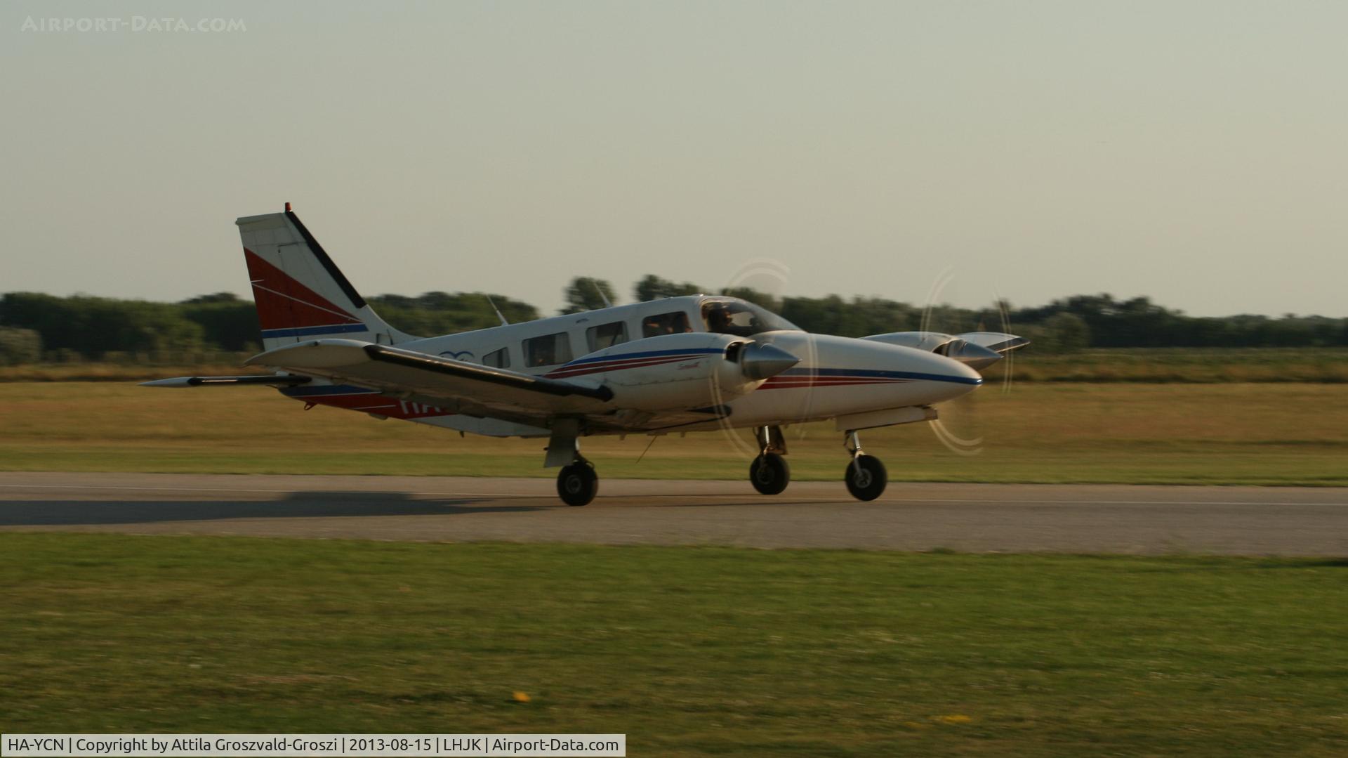 HA-YCN, 1981 Piper PA-34-220T Seneca III C/N 34-8133150, Jakabszállás Airport, Hungary