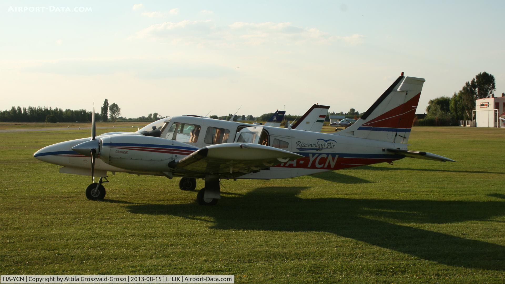 HA-YCN, 1981 Piper PA-34-220T Seneca III C/N 34-8133150, Jakabszállás Airport, Hungary