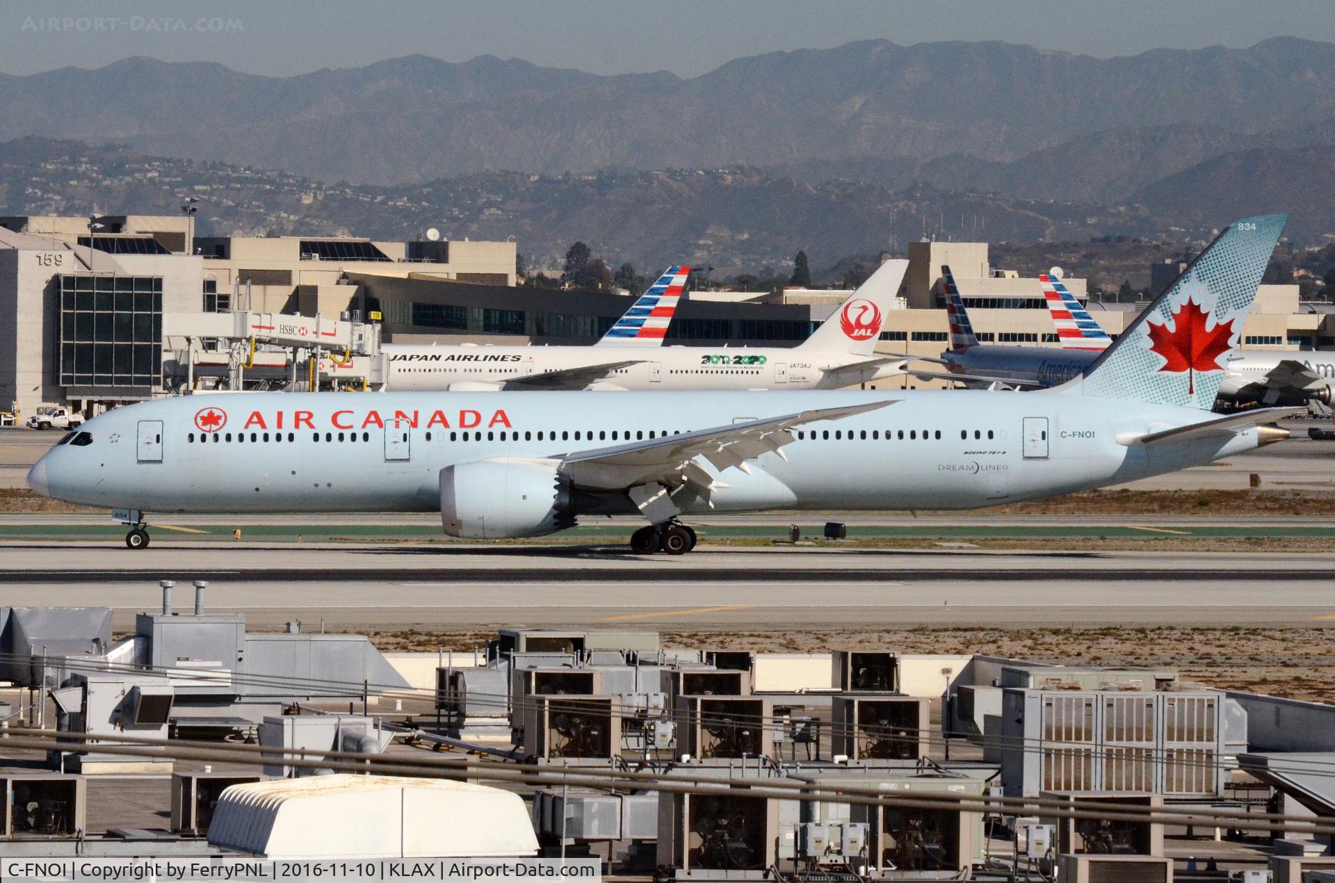 C-FNOI, 2015 Boeing 787-9 Dreamliner C/N 35268, Air Canada B789 vacating the runway.
