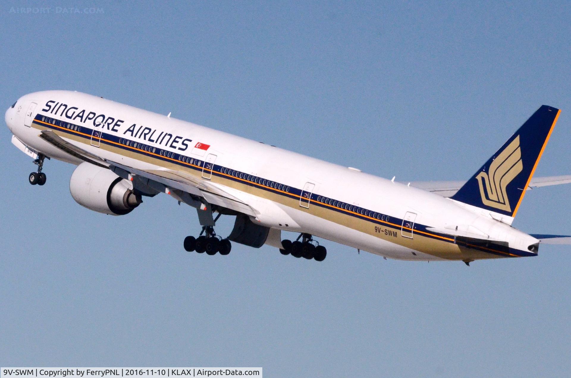 9V-SWM, 2008 Boeing 777-312/ER C/N 34578, Singapore B773 starting its return flight east.