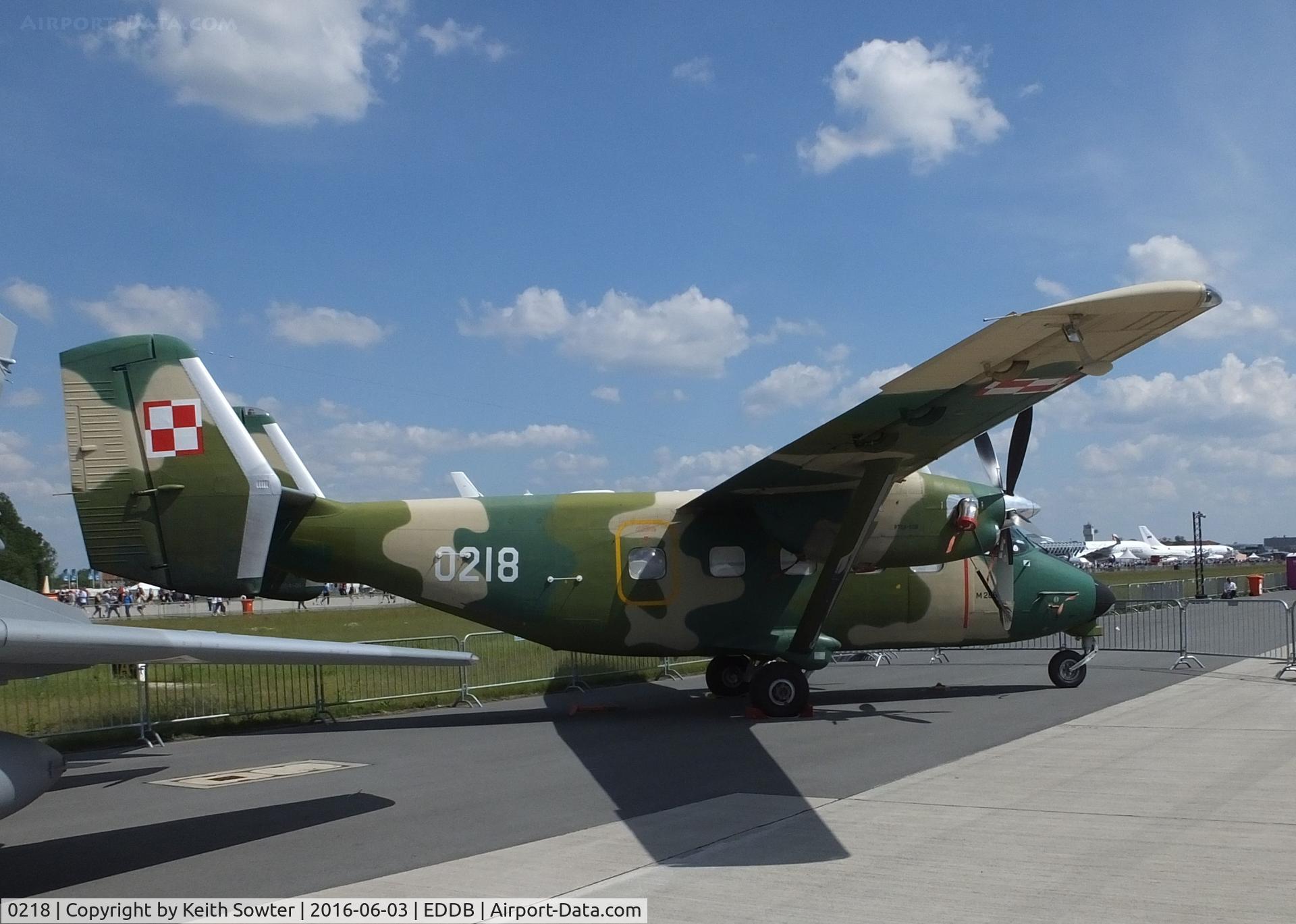 0218, PZL-Mielec M-28B/PT Bryza 1TD C/N AJG004-01, At the Berlin ILA Airshow 2016