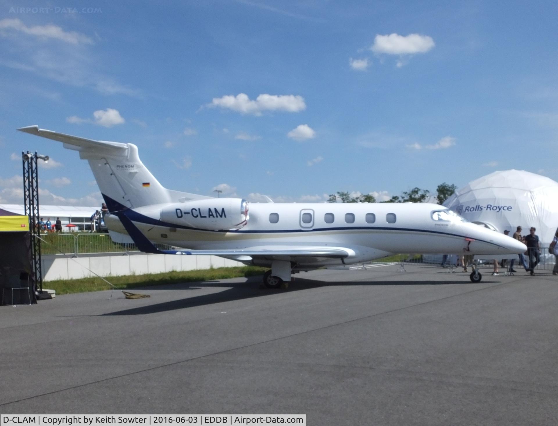 D-CLAM, 2012 Embraer EMB-505 Phenom 300 C/N 50500108, At the Berlin ILA Airshow 2016
