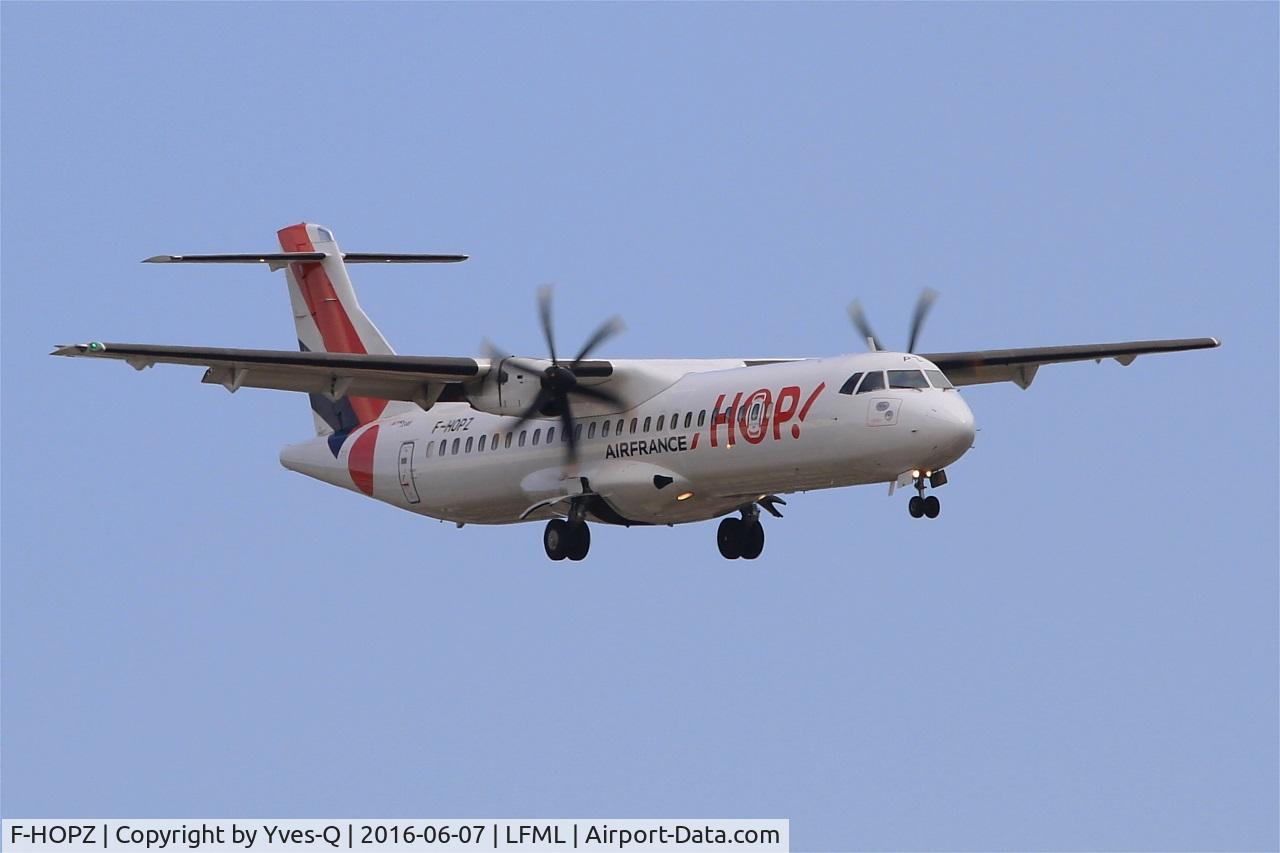 F-HOPZ, 2015 ATR 72-600 (72-212A) C/N 1265, ATR 72-600, Short approach Rwy 32R, Marseille-Provence Airport (LFML-MRS)