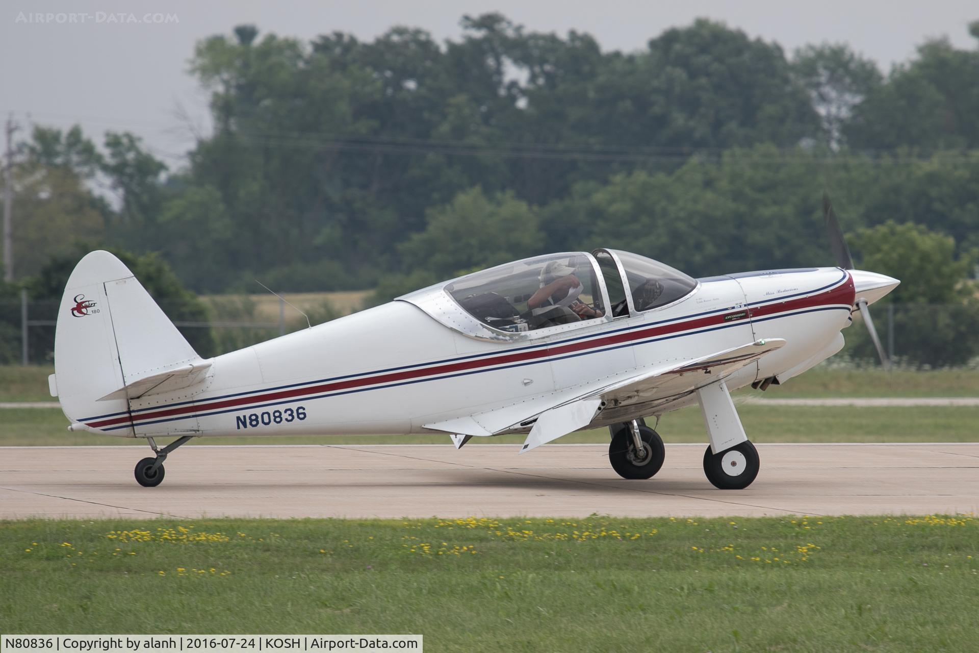 N80836, 1946 Globe GC-1A Swift C/N 239, Arriving at AirVenture 2016