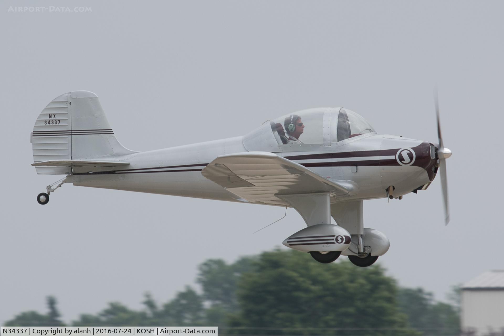 N34337, 2015 Luscombe 10 C/N 1-R, Arriving at AirVenture 2016