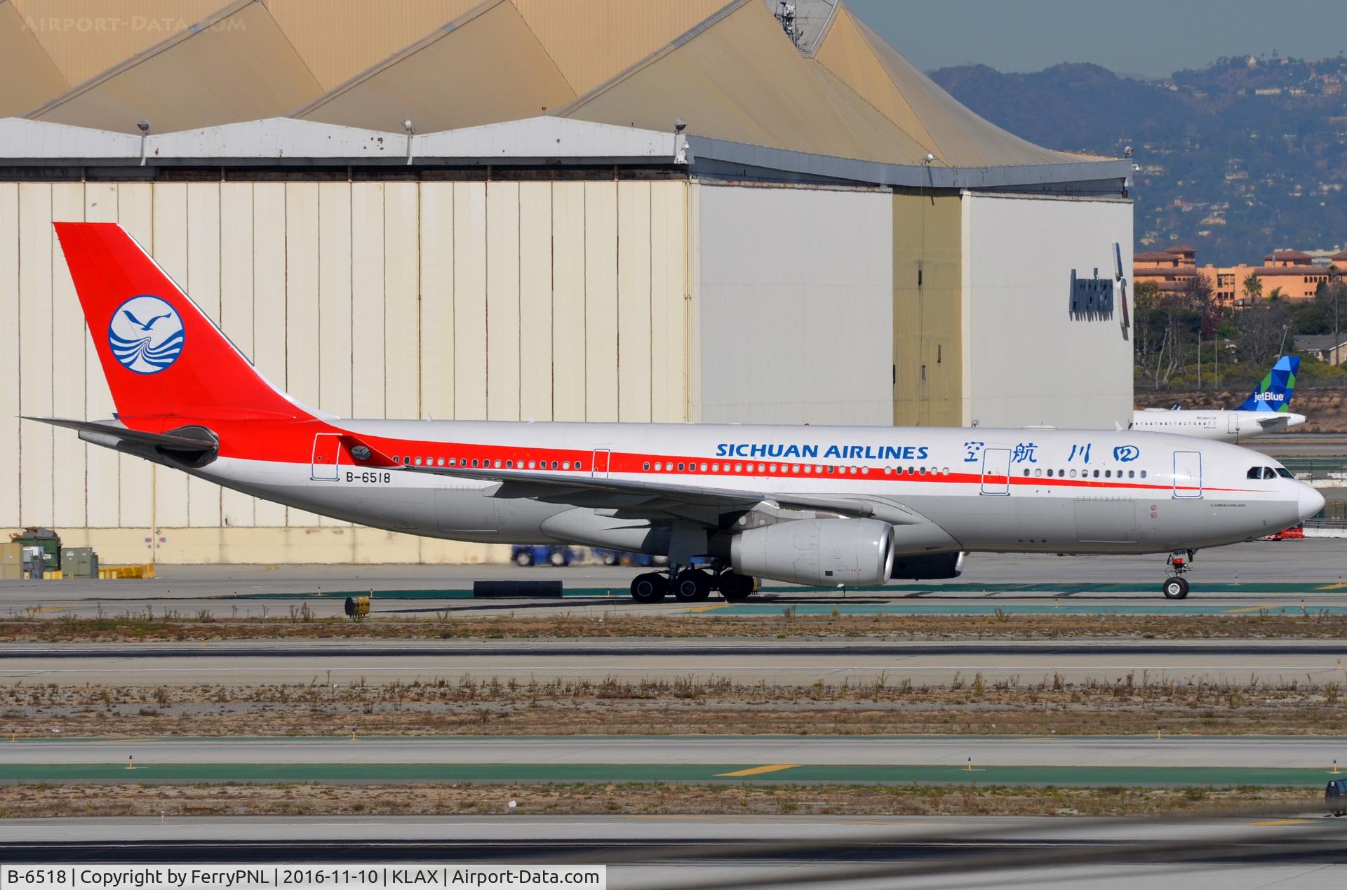 B-6518, 2010 Airbus A330-243 C/N 1082, Sichuan A332 trying to find a gate.