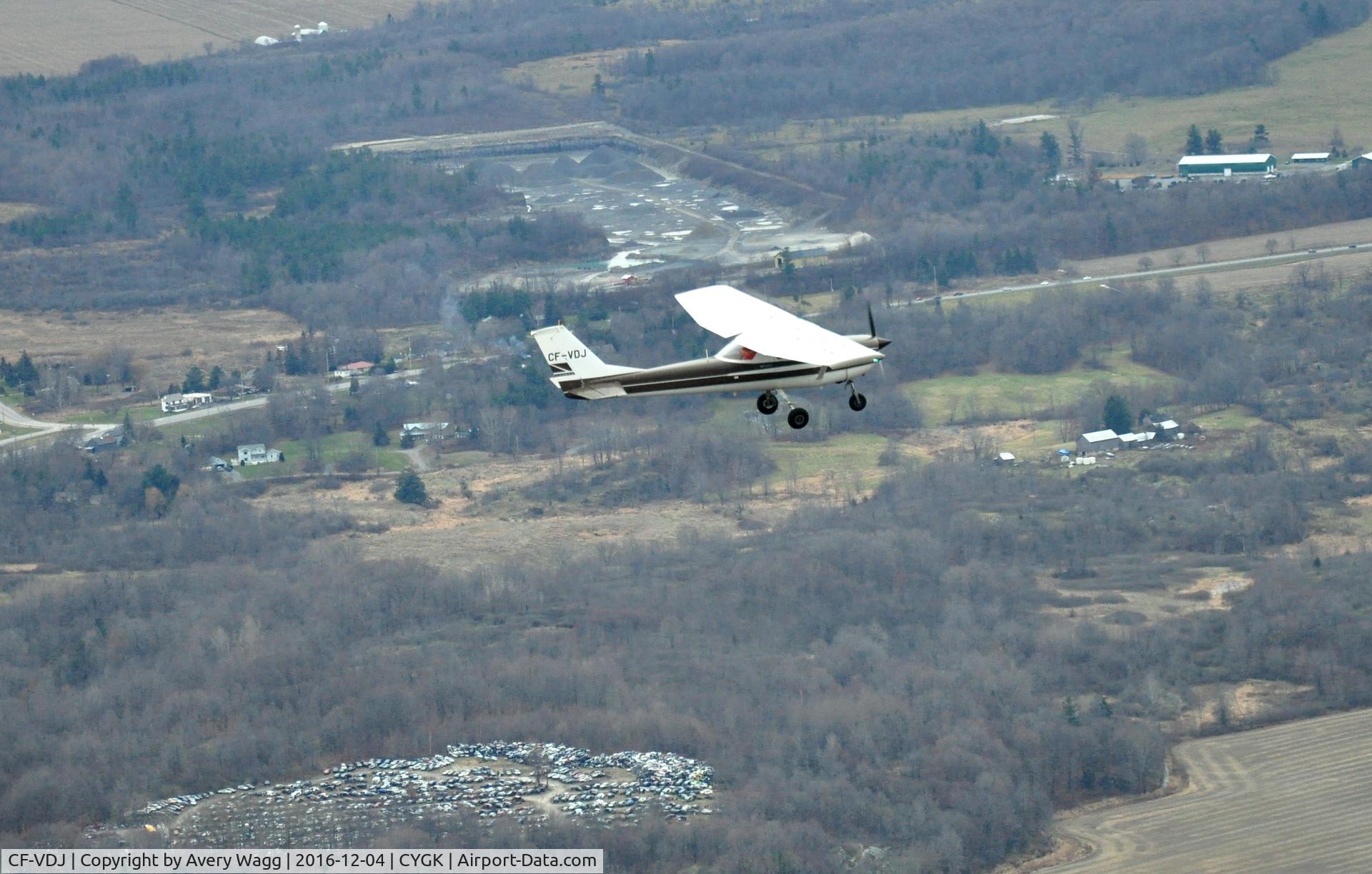 CF-VDJ, 1966 Cessna 150G C/N 15064838, Flight north and east of Kingston.