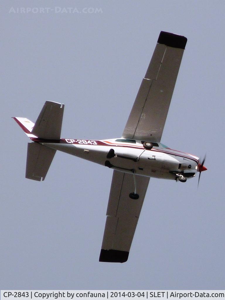CP-2843, 1975 Cessna T210L Turbo Centurion C/N 21060988, Arriving to El Trompillo