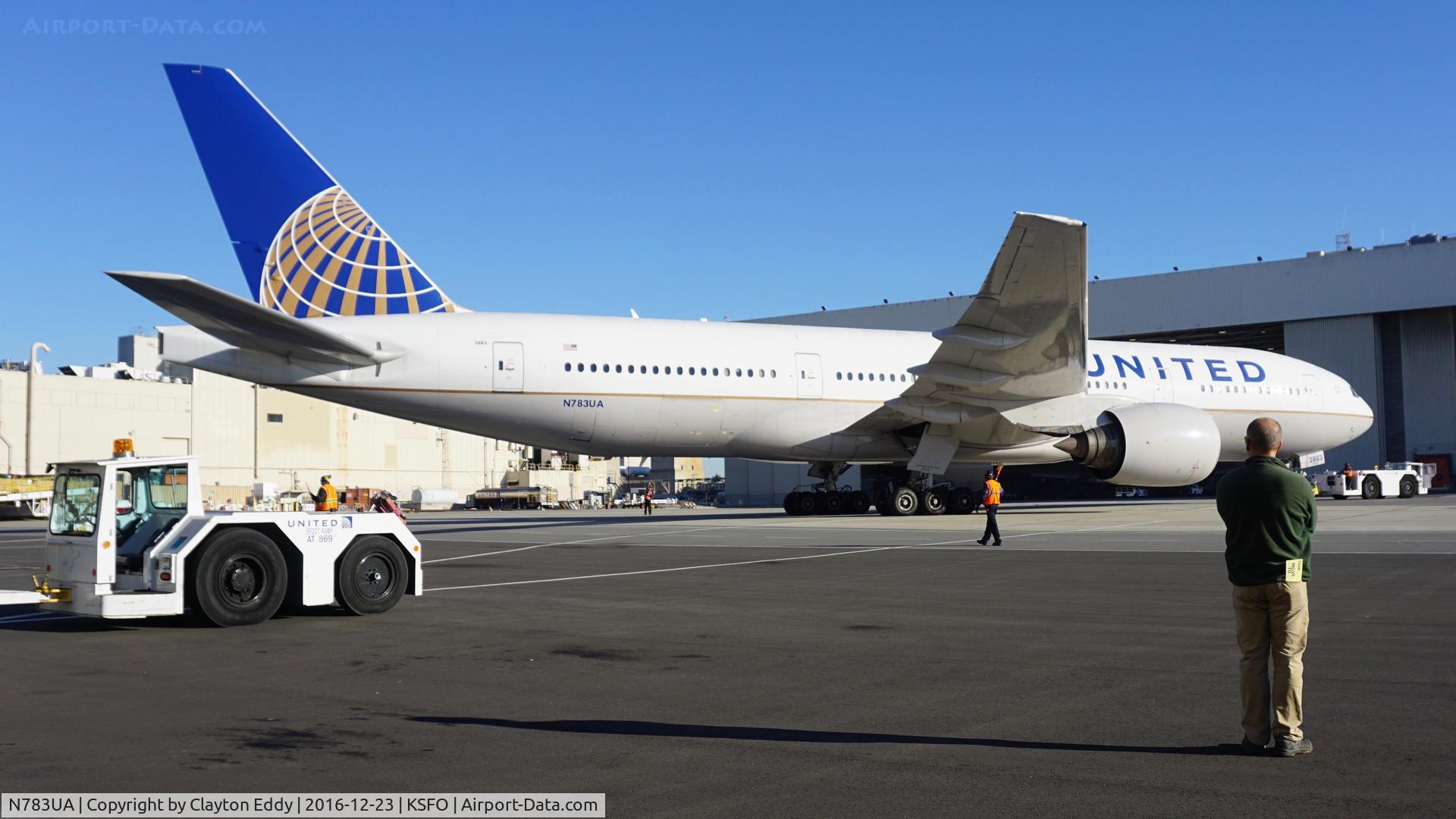 N783UA, 1997 Boeing 777-222/ER C/N 26950, SFO 2016