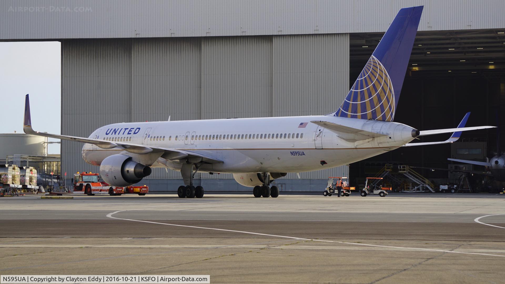 N595UA, 1998 Boeing 757-222 C/N 28748, SFO 2016