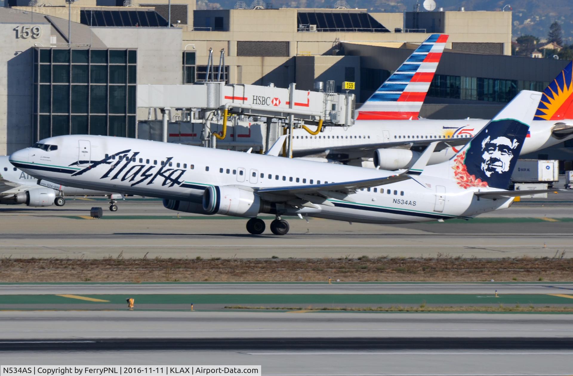 N534AS, 2011 Boeing 737-890 C/N 35202, Alaska B738 taking-off.