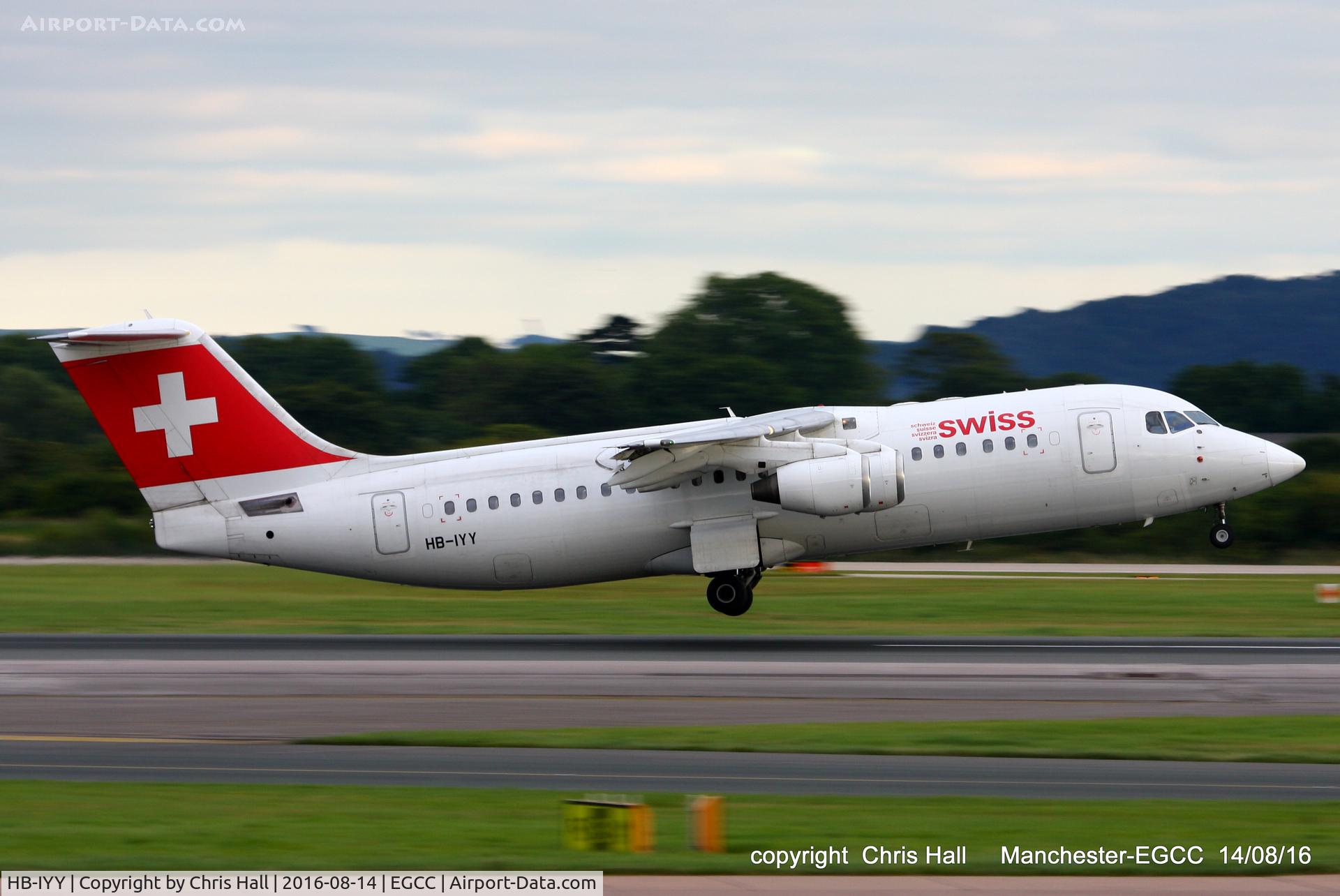 HB-IYY, 1998 British Aerospace Avro 146-RJ100 C/N E3339, Swiss