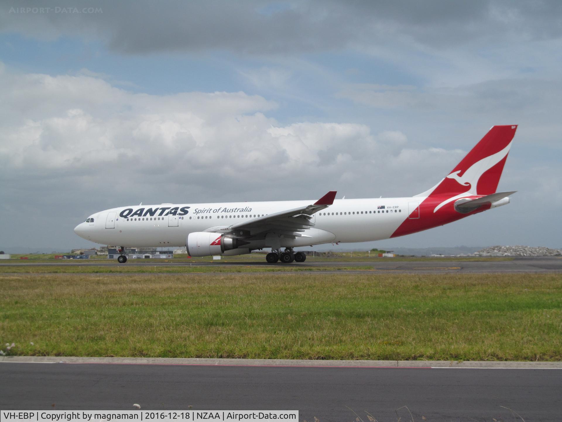VH-EBP, 2010 Airbus A330-202 C/N 1174, taxying out for departure