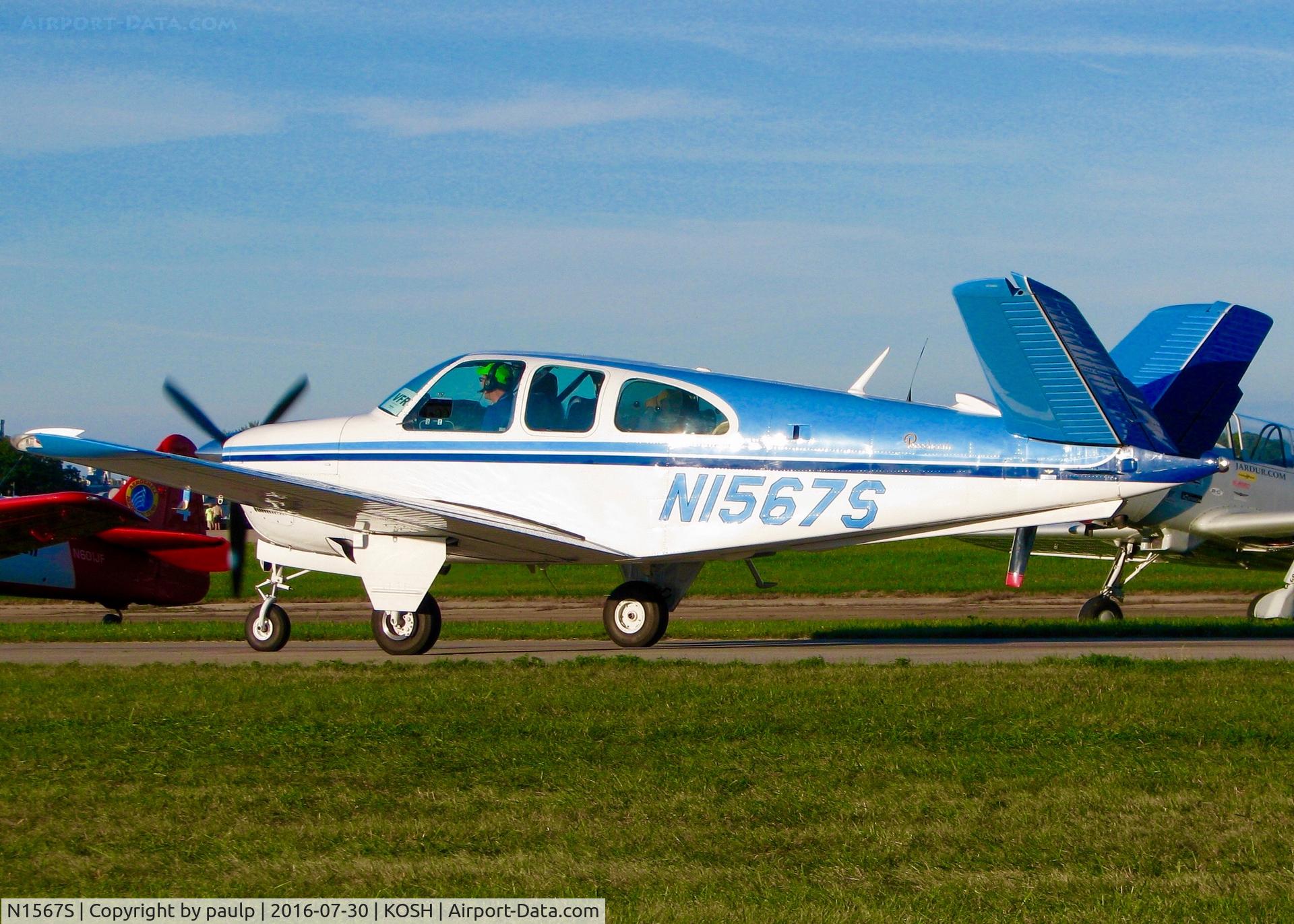 N1567S, 1962 Beech P35 Bonanza C/N D-6993, At Oshkosh.