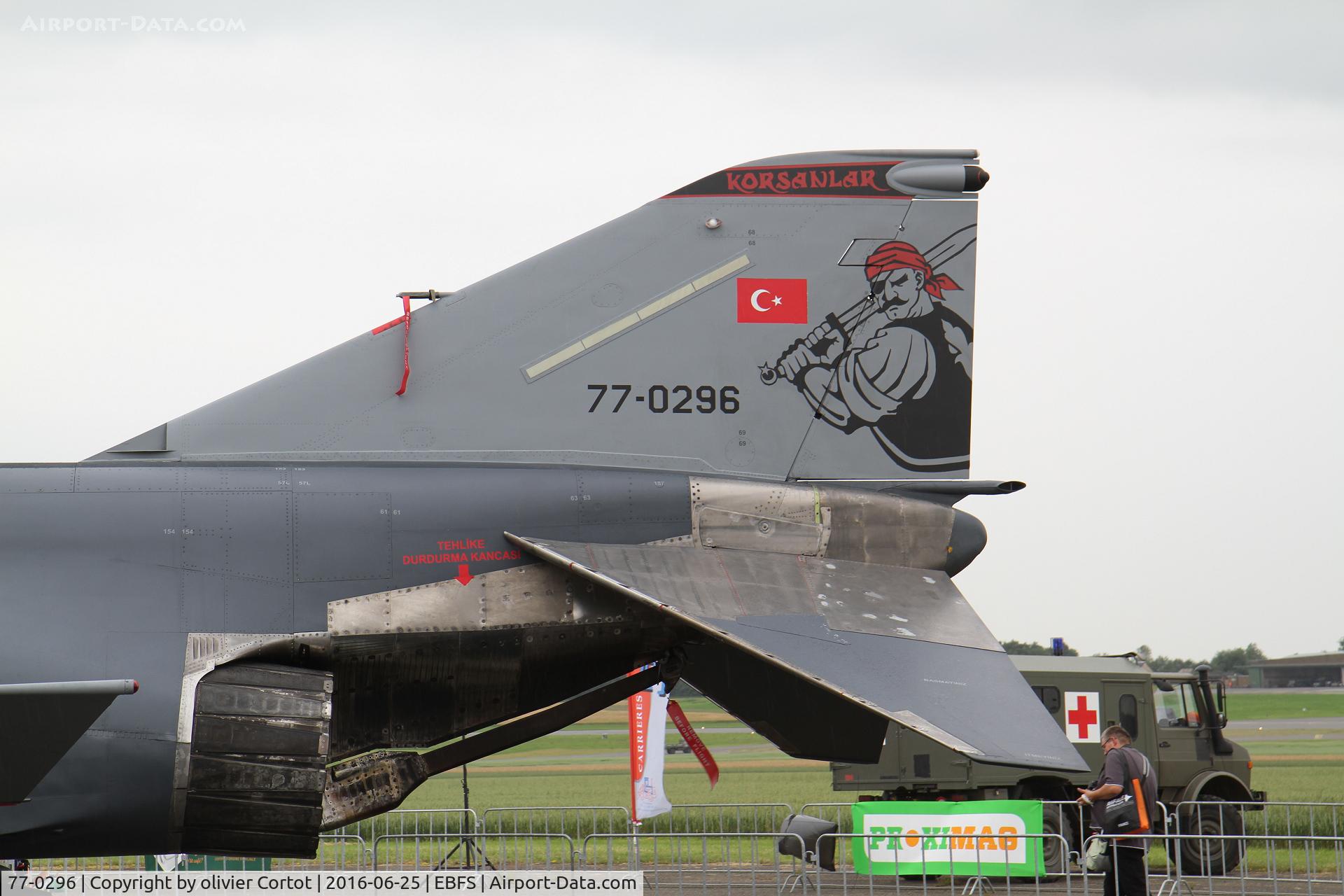 77-0296, 1977 McDonnell Douglas F-4E-65-MC (2020) Phantom C/N 5009, detail view of the tail art