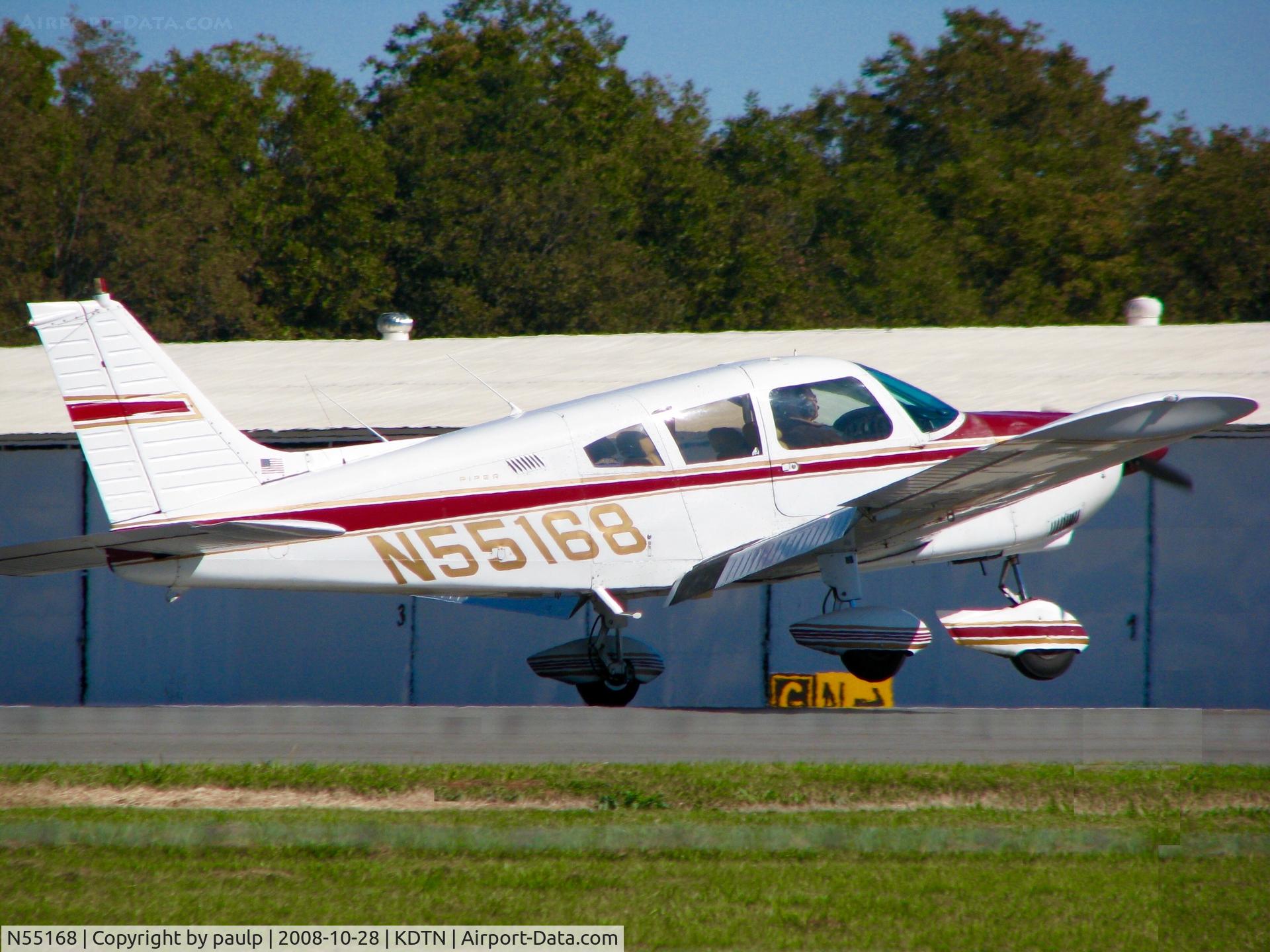 N55168, 1973 Piper PA-28-180 C/N 28-7305326, At Downtown Shreveport.
