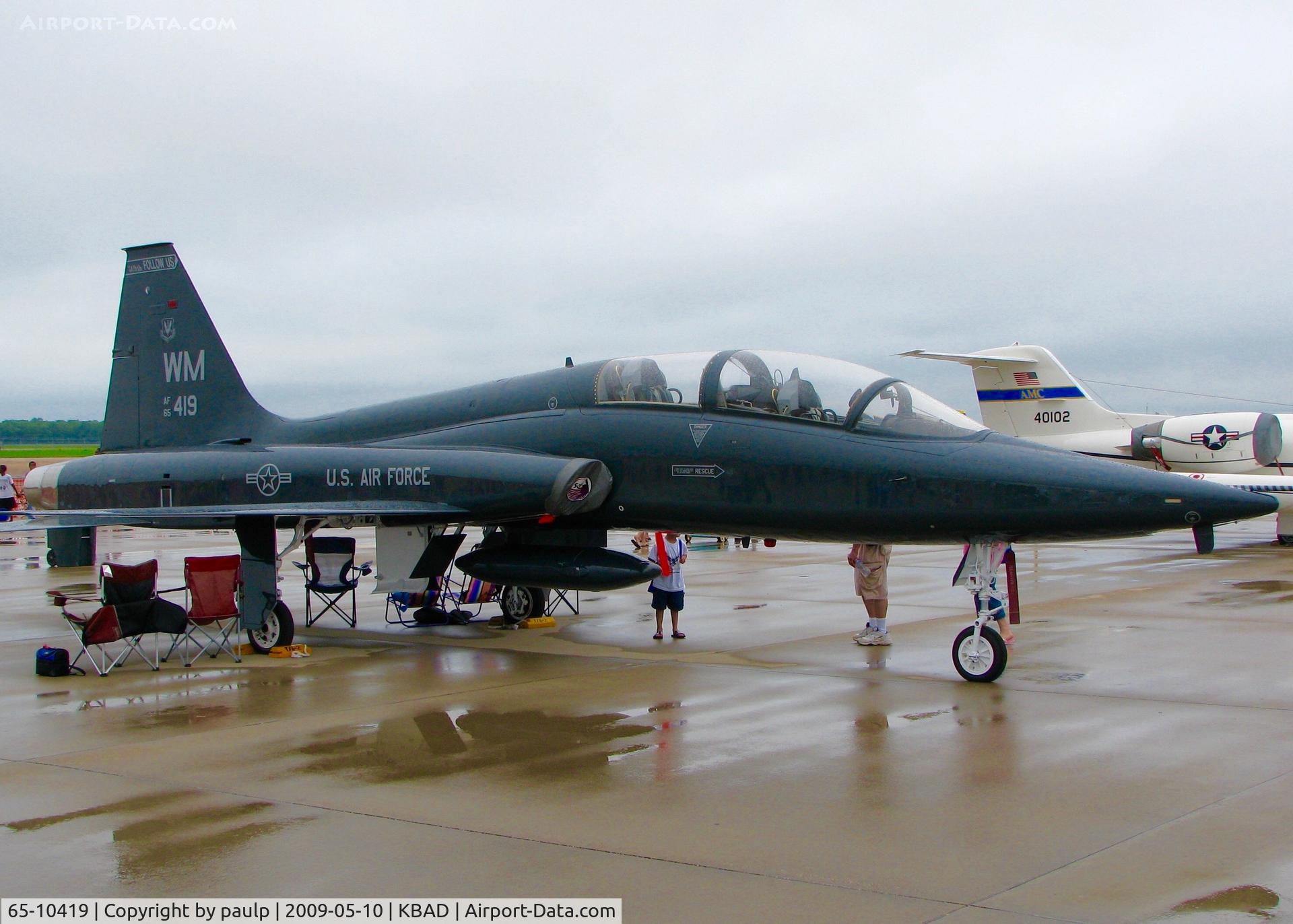 65-10419, 1965 Northrop T-38A-60-NO Talon C/N N.5838, At Barksdale Air Force Base.