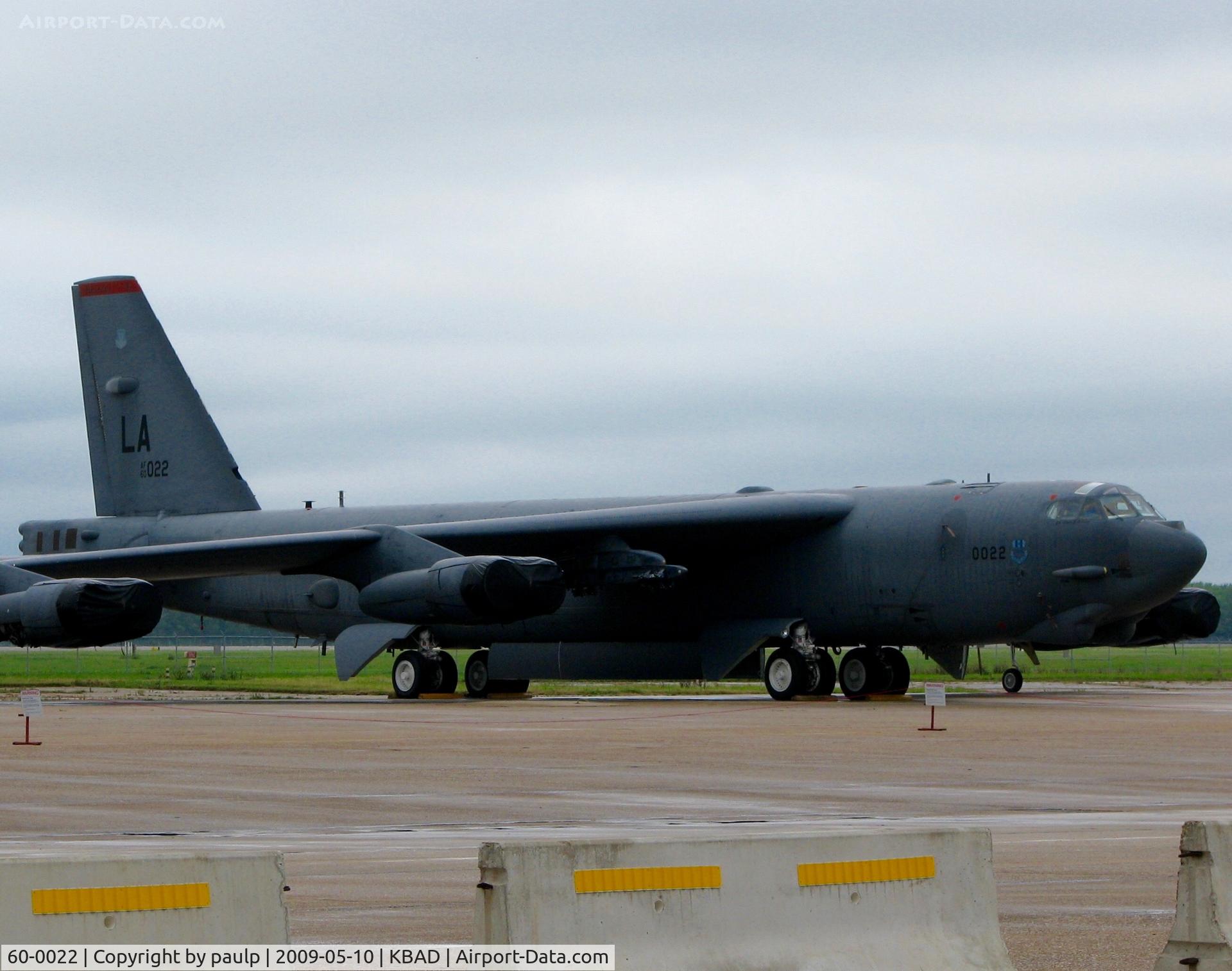 60-0022, 1960 Boeing B-52H Stratofortress C/N 464387, At Barksdale Air Force Base.