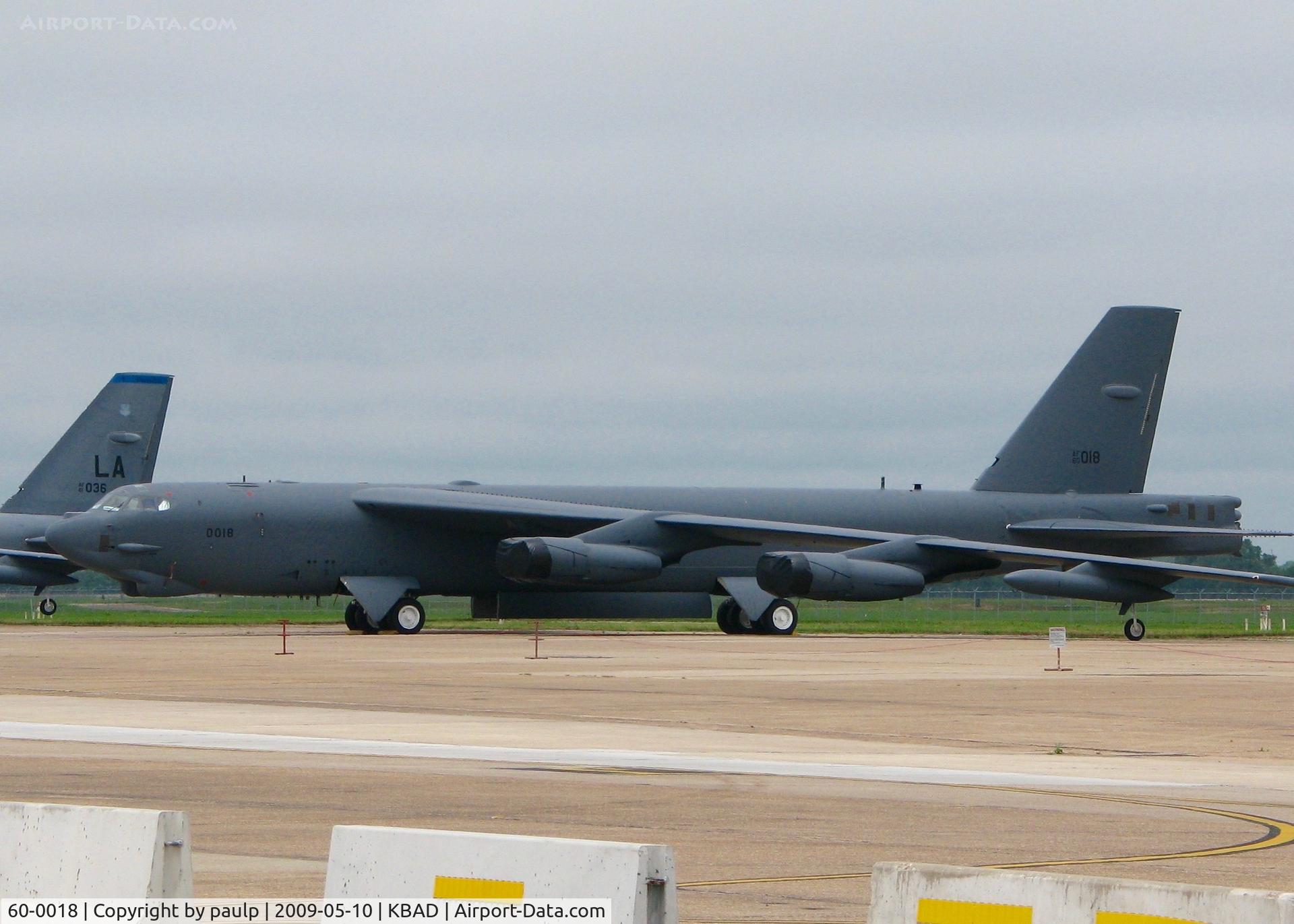 60-0018, 1960 Boeing B-52H-140-BW Stratofortress C/N 464383, At Barksdale Air Force Base.