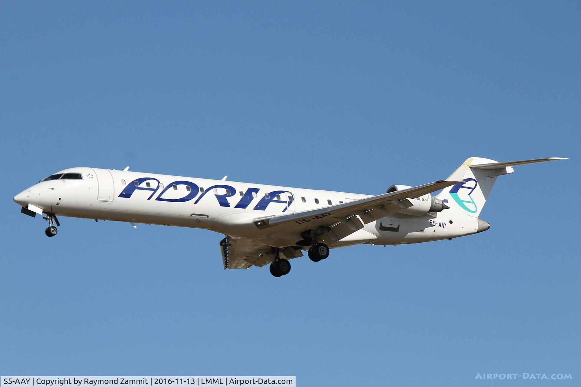 S5-AAY, 2003 Bombardier CRJ-701ER (CL-600-2C10) Regional Jet C/N 10080, Bombardier CL-600 Regional Jet CRJ-70ER S5-AAY Adria Airways