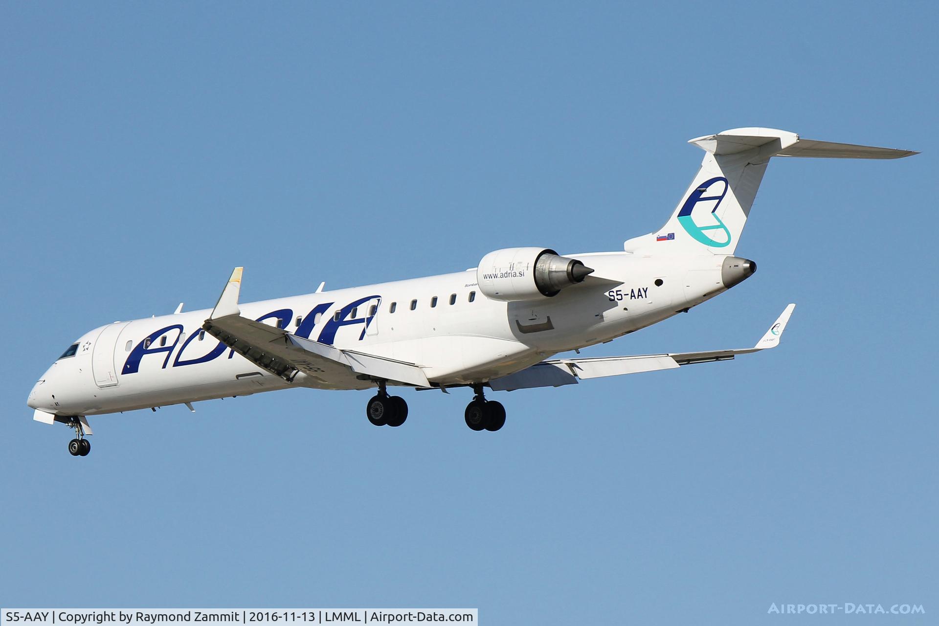 S5-AAY, 2003 Bombardier CRJ-701ER (CL-600-2C10) Regional Jet C/N 10080, Bombardier CL-600 Regional Jet CRJ701ER S5-AAY Adria Airways