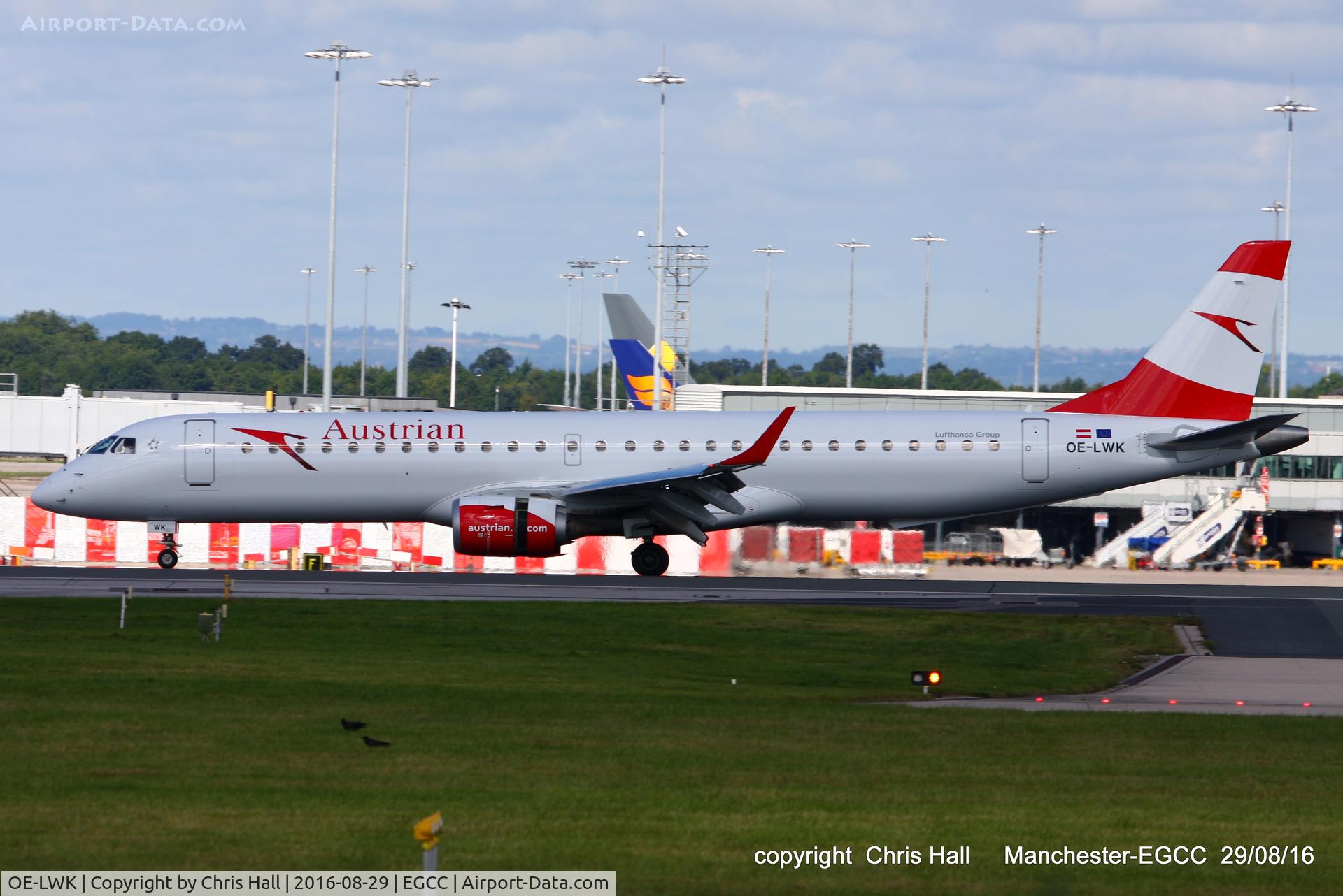OE-LWK, 2012 Embraer 195LR  (ERJ-190-200LR) C/N 19000523, Austrian Airlines