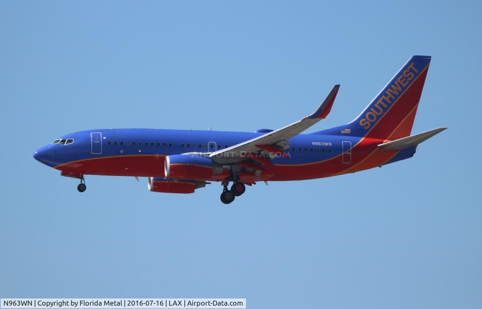 N963WN, 2011 Boeing 737-7H4 C/N 36676, Southwest
