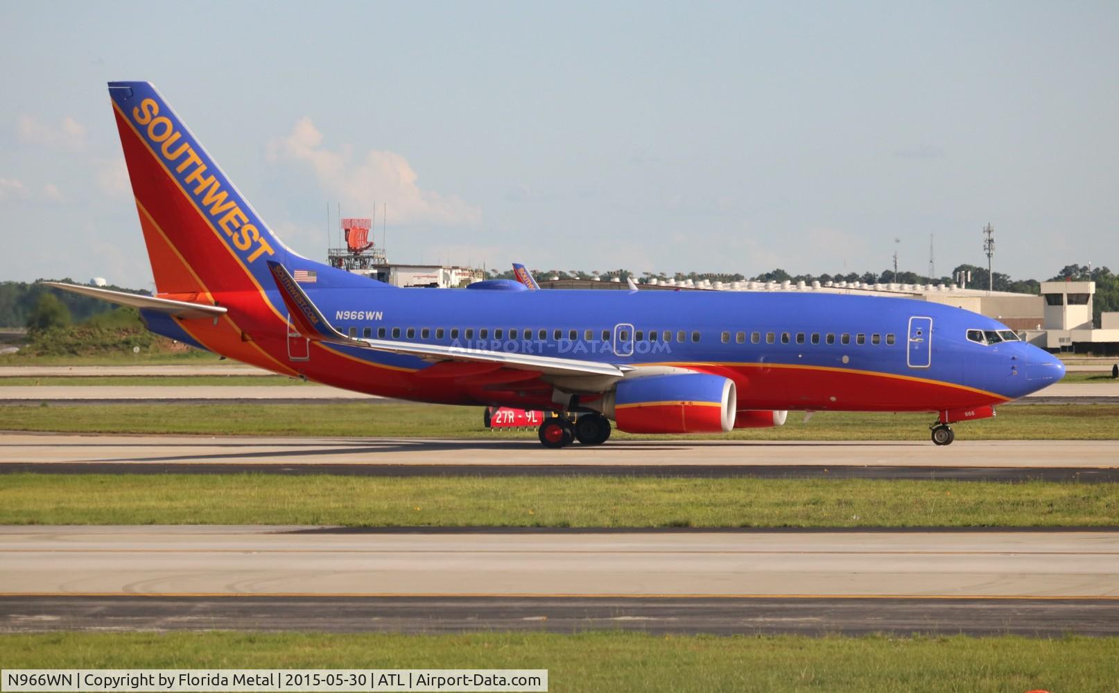 N966WN, 2011 Boeing 737-7H4 C/N 36966, Southwest
