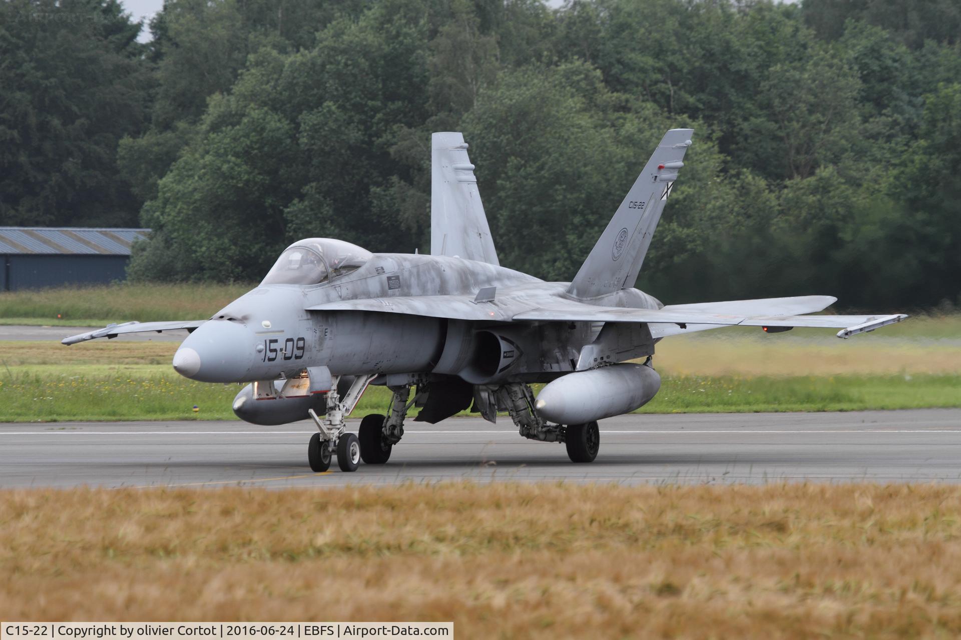 C15-22, McDonnell Douglas EF-18A Hornet C/N 0572/A479, dirty or experimental camo ?