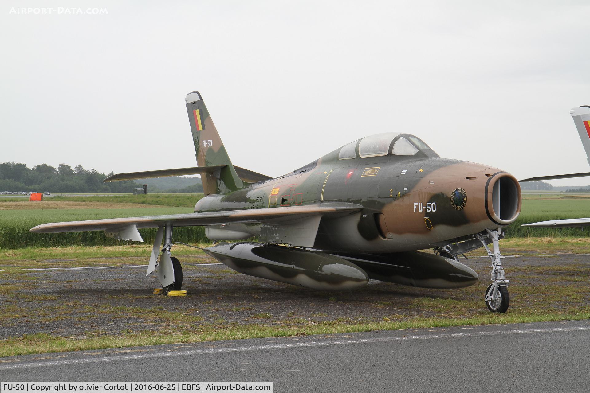 FU-50, 1952 Republic F-84F Thunderstreak C/N 52-7011, static display, Florennes airshow